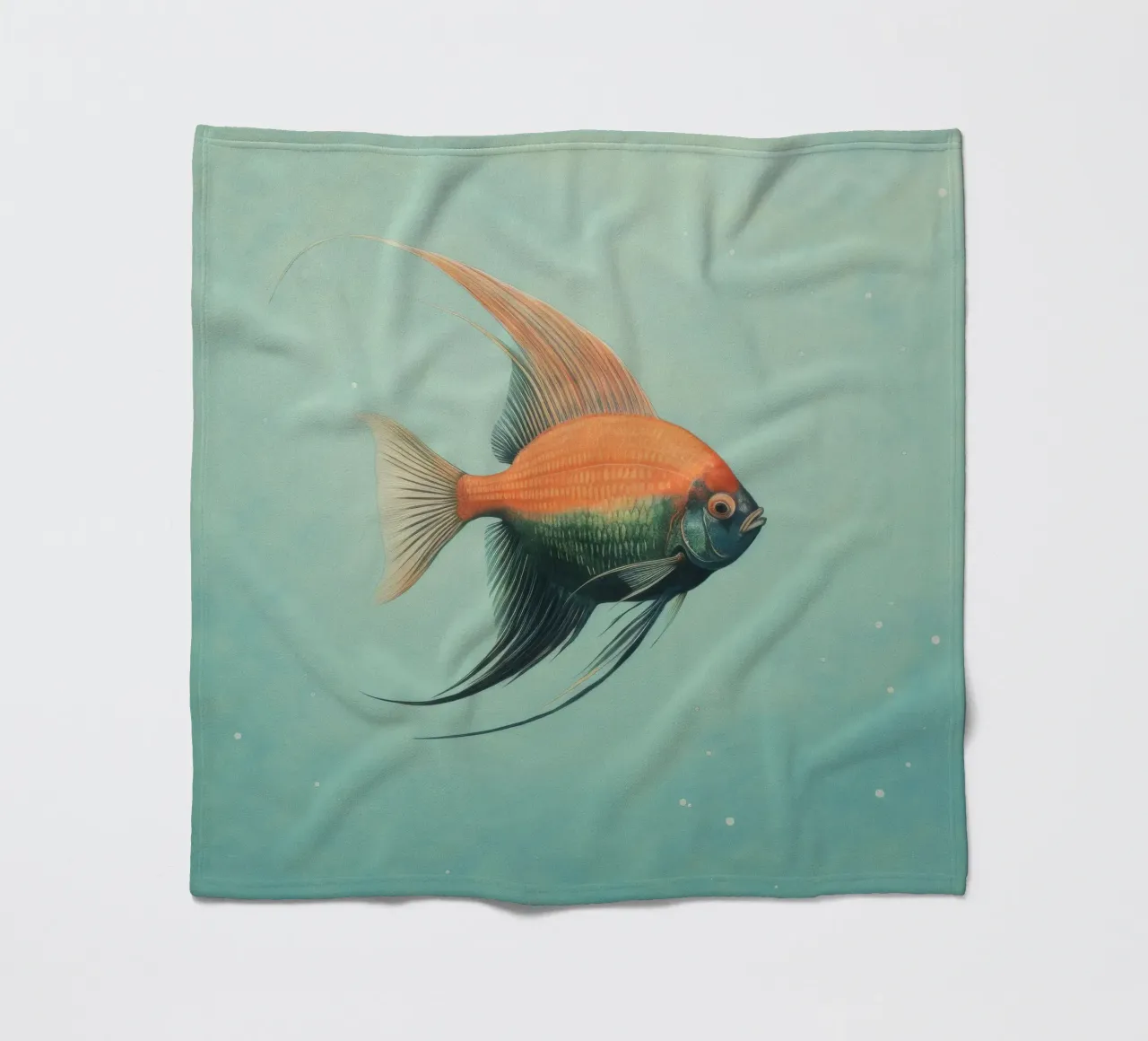 Pesce angelo minimo 1 coperta in pile da Minimal Animal Art