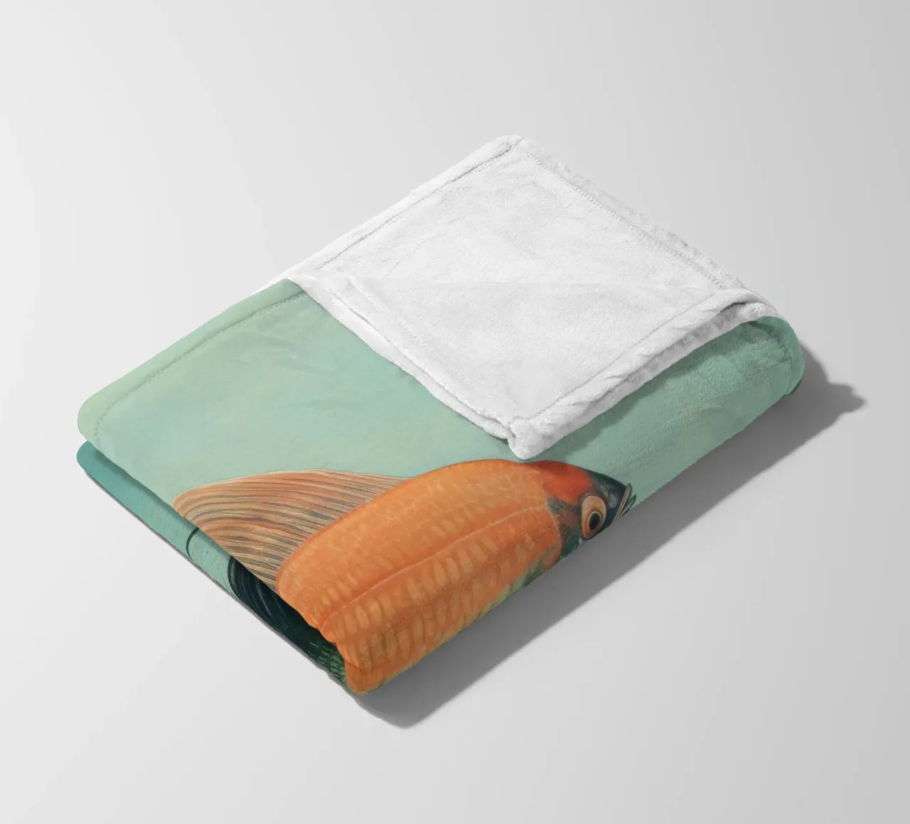 Pesce angelo minimo 1 coperta in pile da Minimal Animal Art