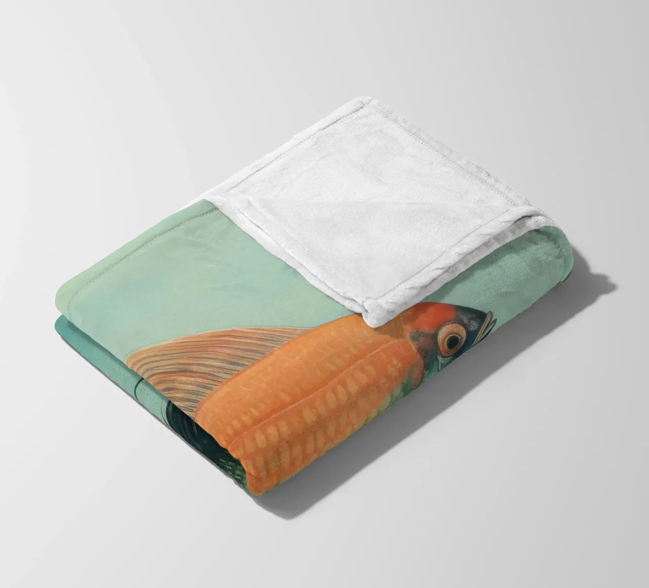 Pesce angelo minimo 1 coperta in pile da Minimal Animal Art