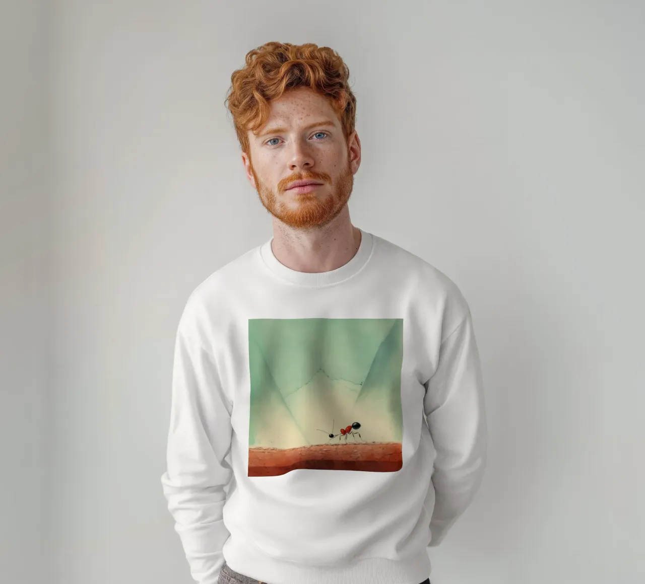 Hormiga mínima 2 sudadera de Minimal Animal Art