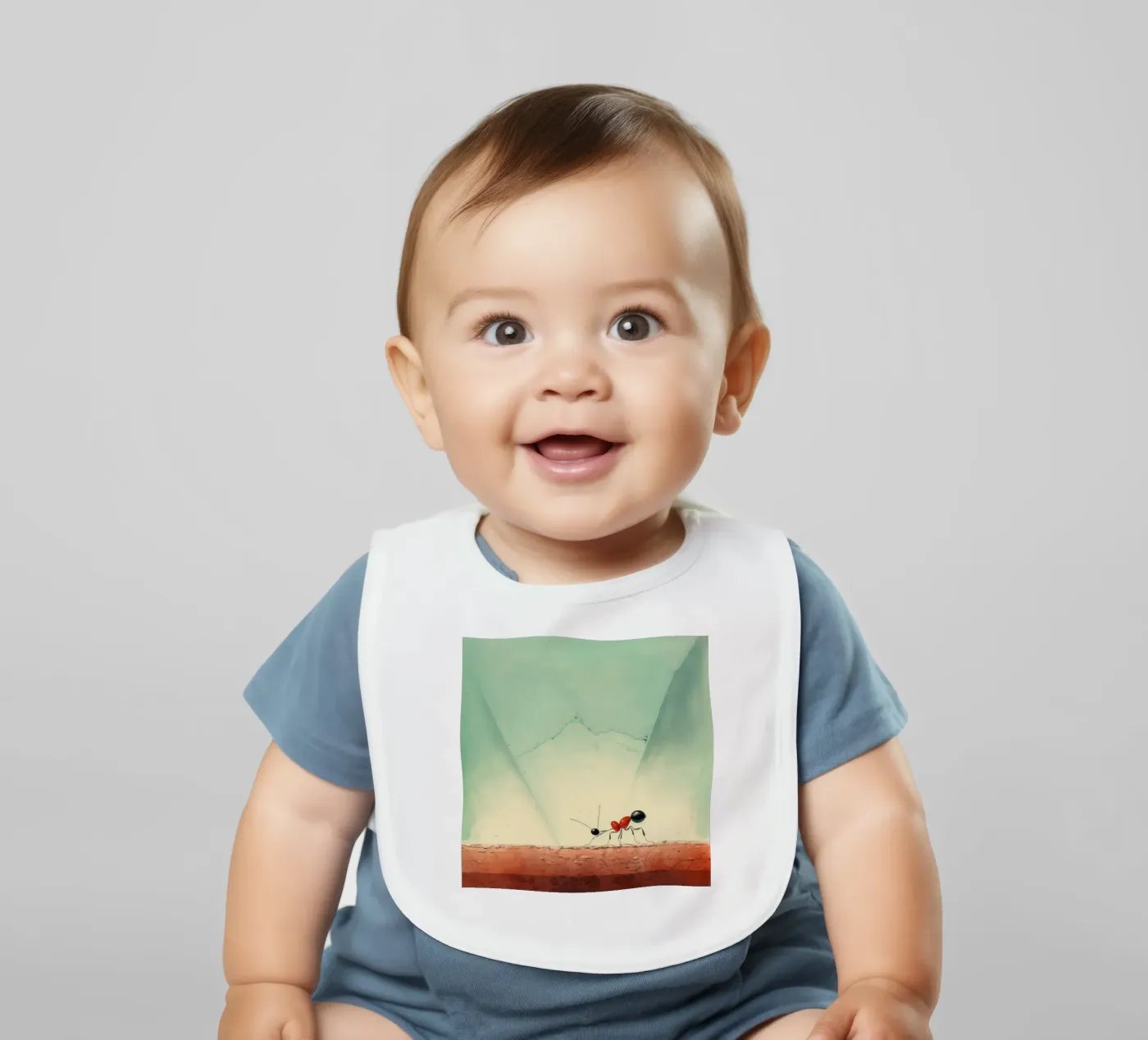 Minimaal Ant baby slabbetje van Minimal Animal Art