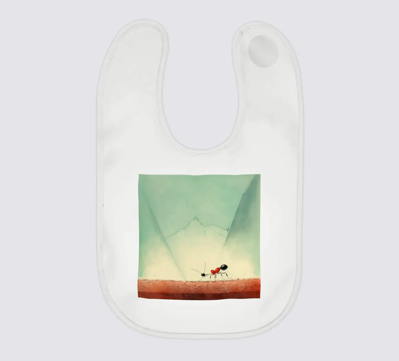 Minimaal Ant baby slabbetje van Minimal Animal Art