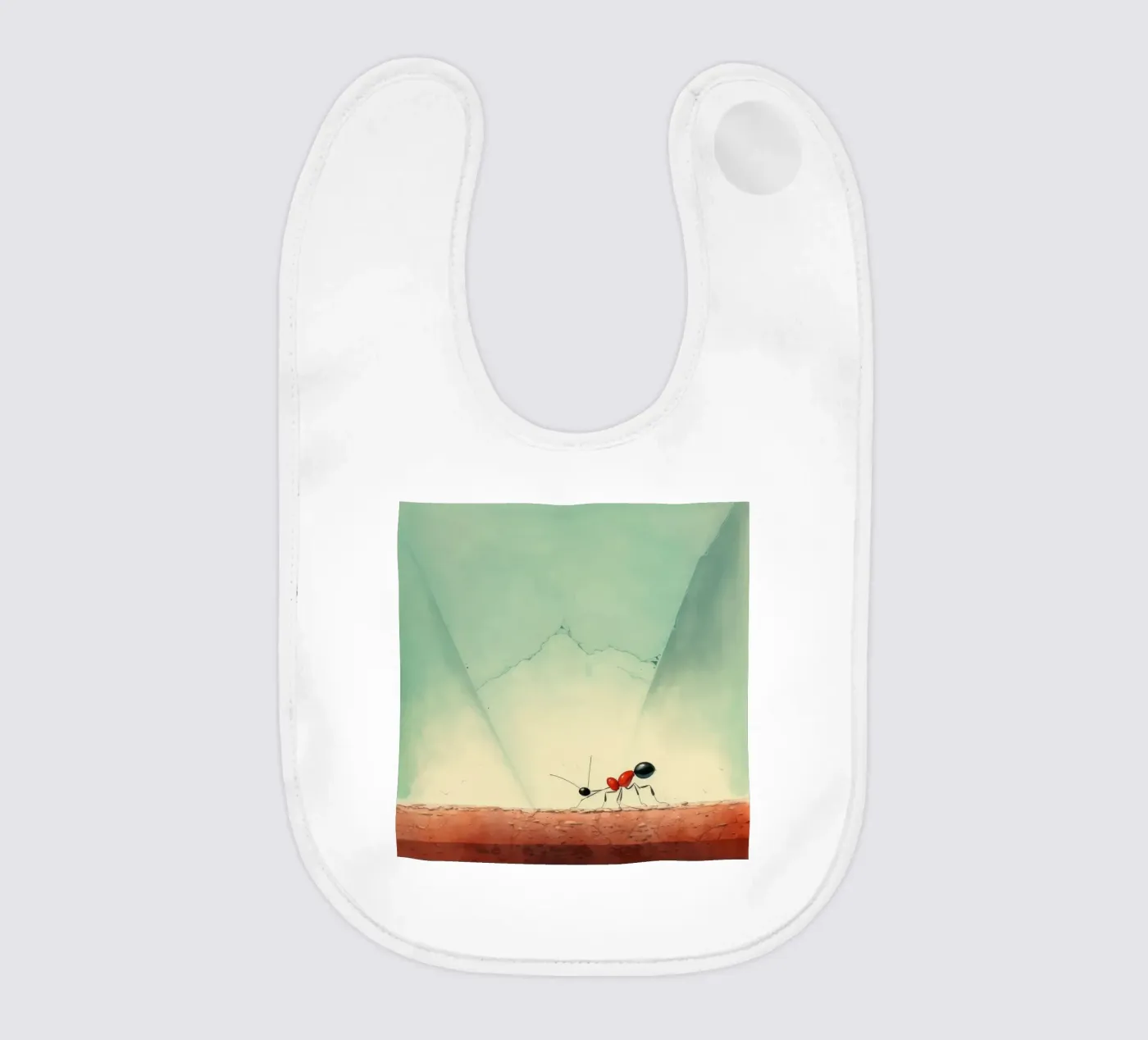 Minimaal Ant baby slabbetje van Minimal Animal Art