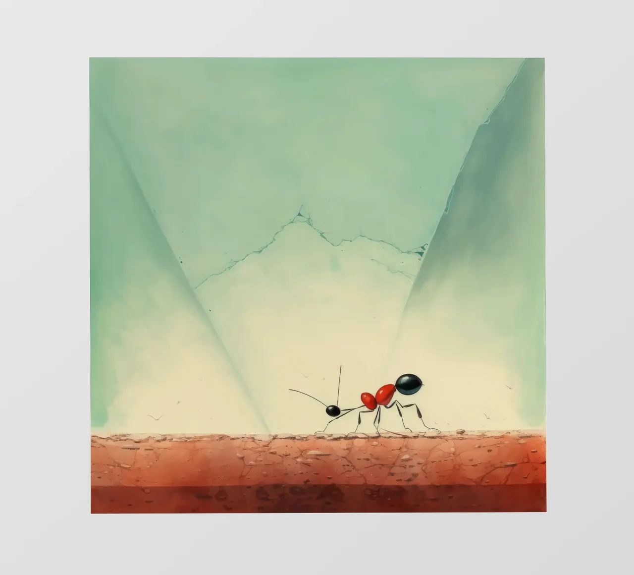 Minimum Ant fotobehang van Minimal Animal Art