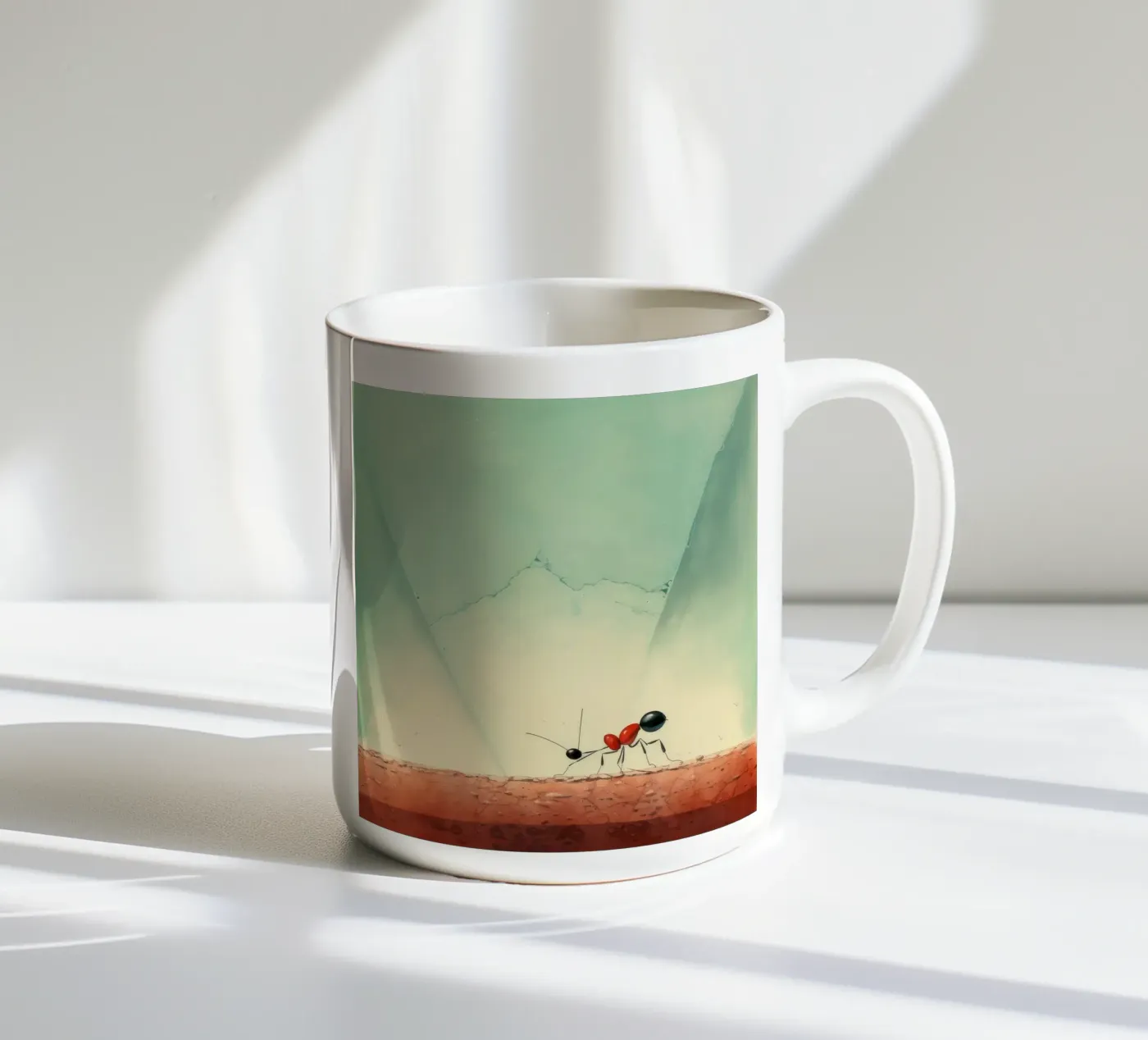 Minimum Ant ceramic mug by Minimal Animal Art