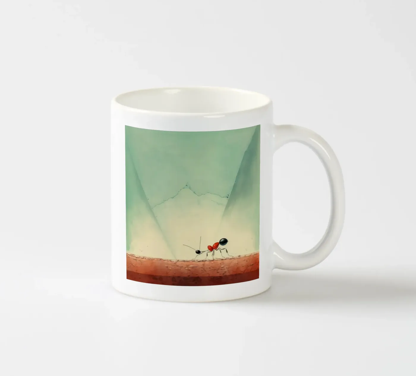 Minimum Ant ceramic mug by Minimal Animal Art