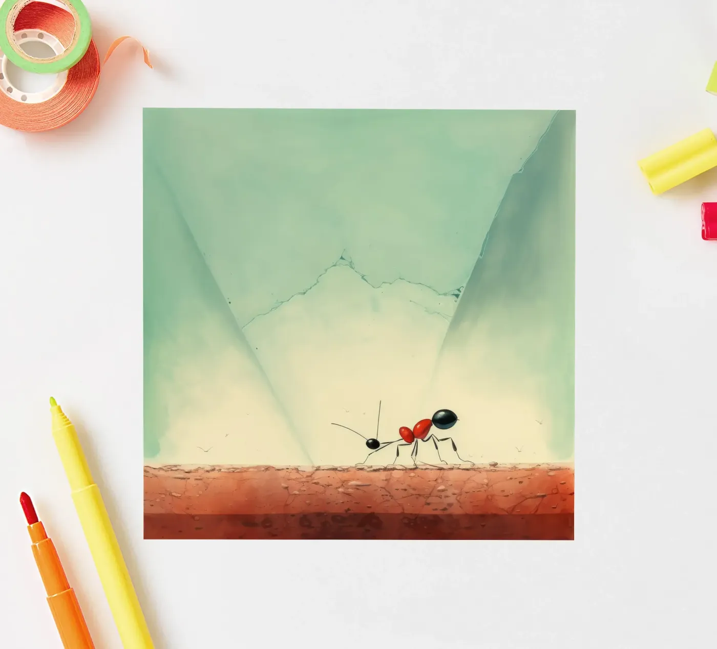 Minimum Ant sticker by Minimal Animal Art