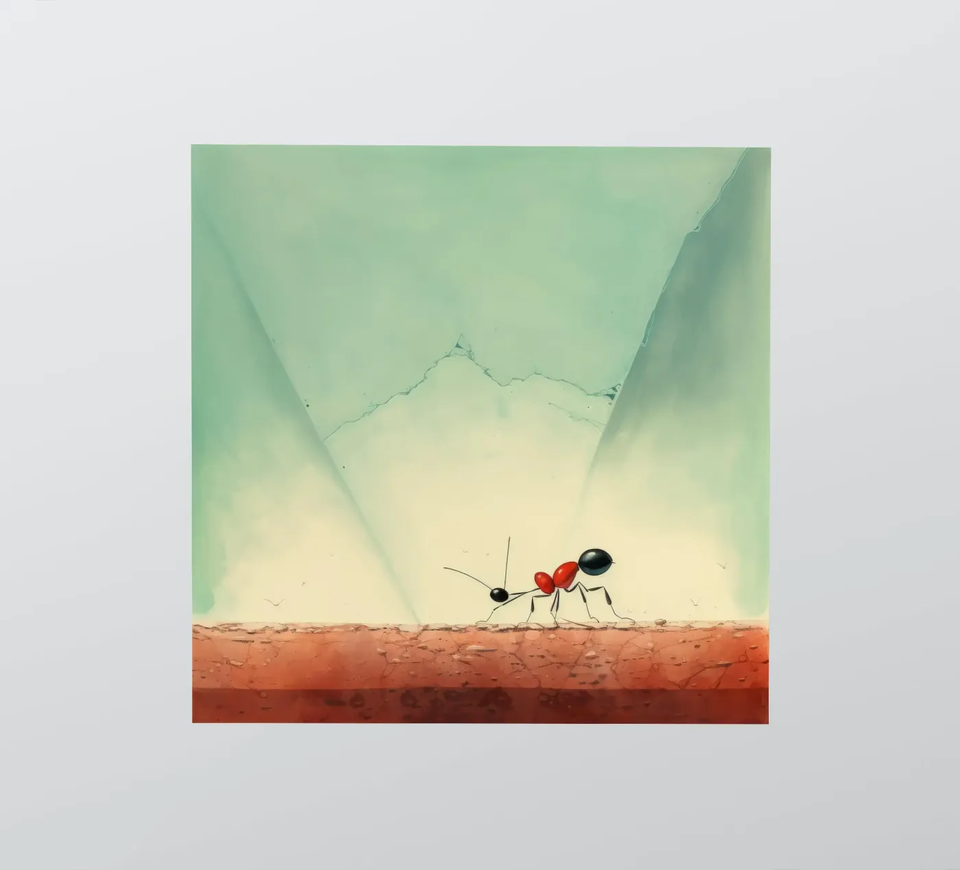 Minimum Ant sticker by Minimal Animal Art