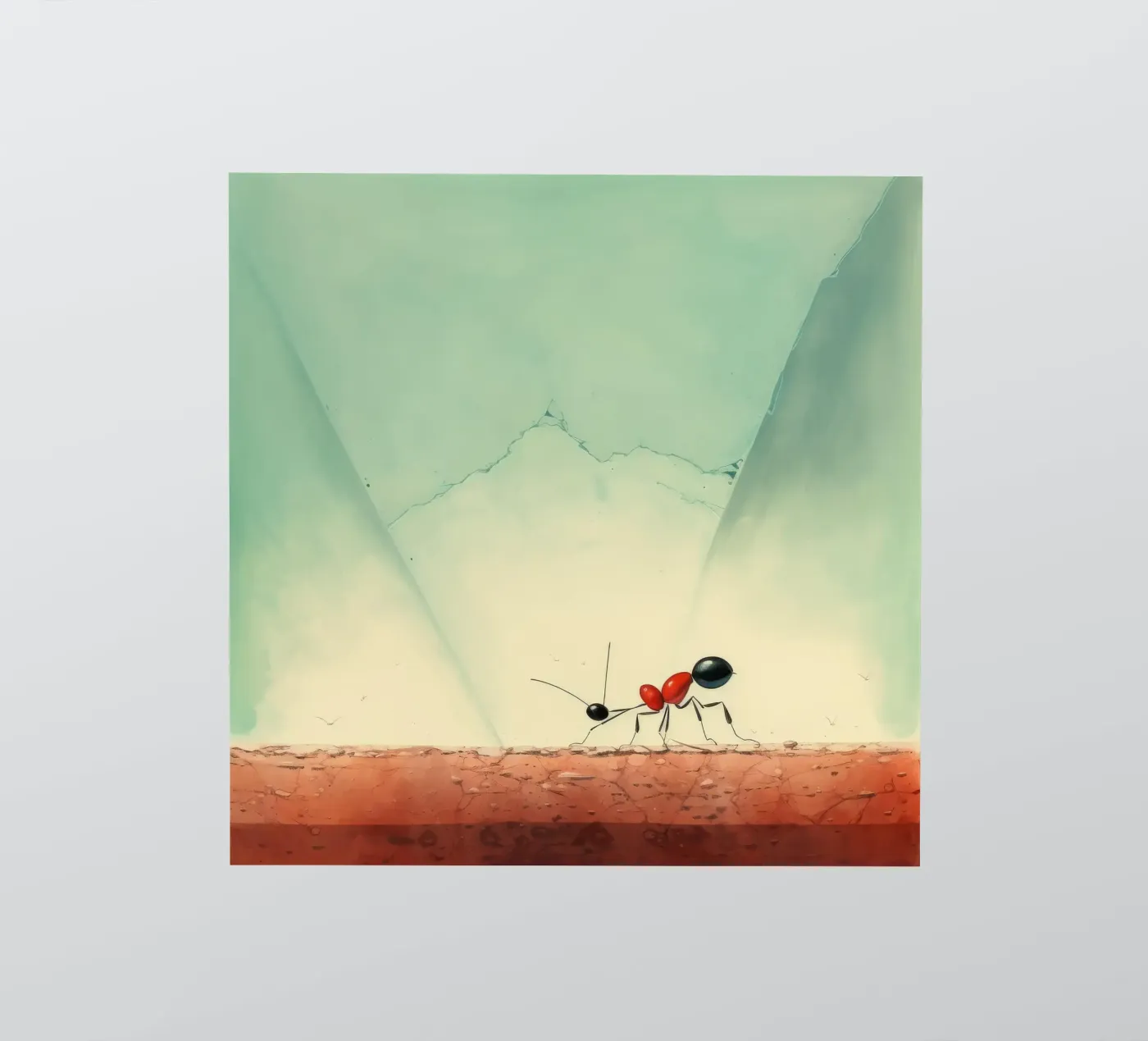 Minimum Ant Sticker von Minimal Animal Art