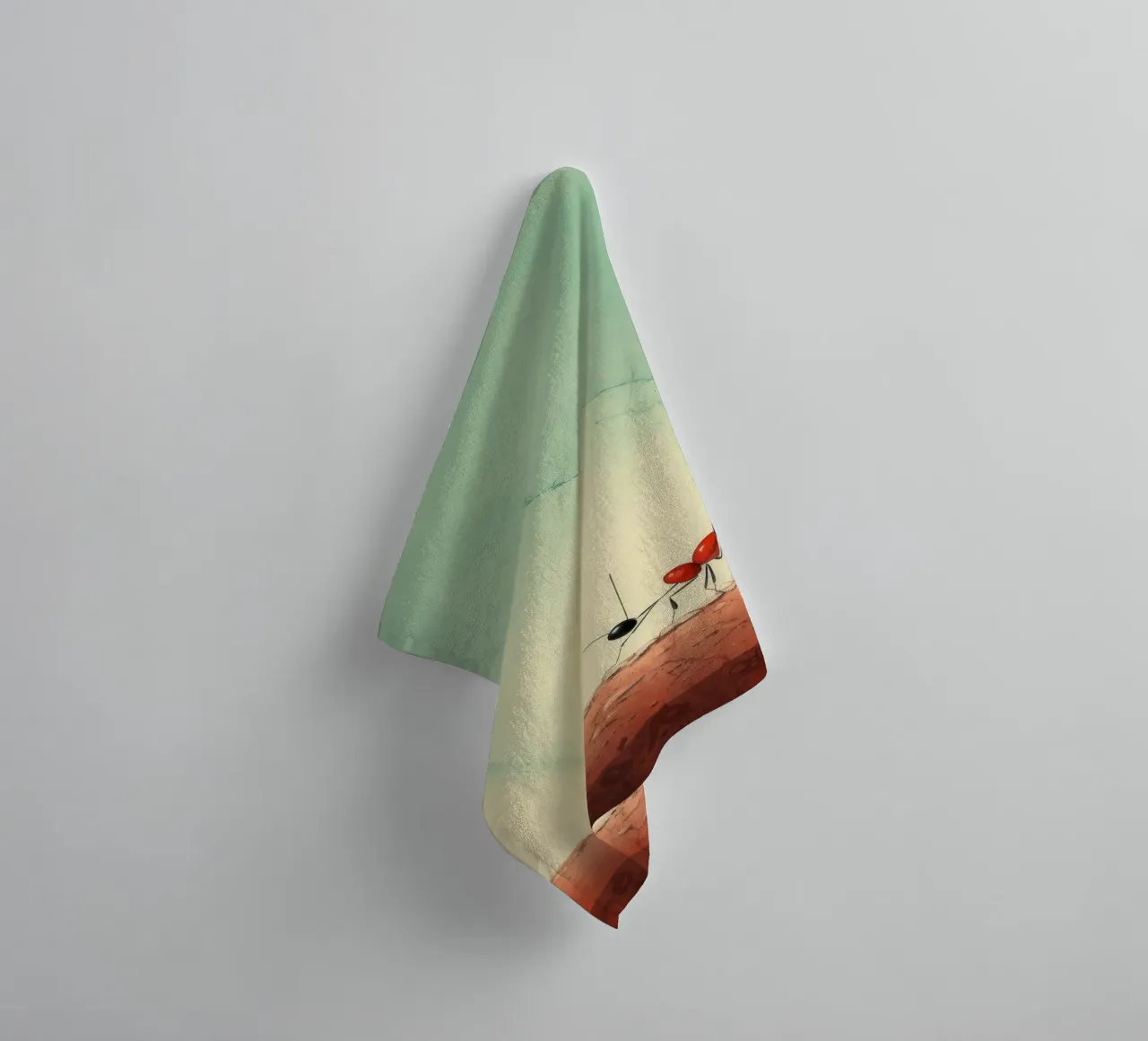 Minimal Ant 2 towel by Minimal Animal Art
