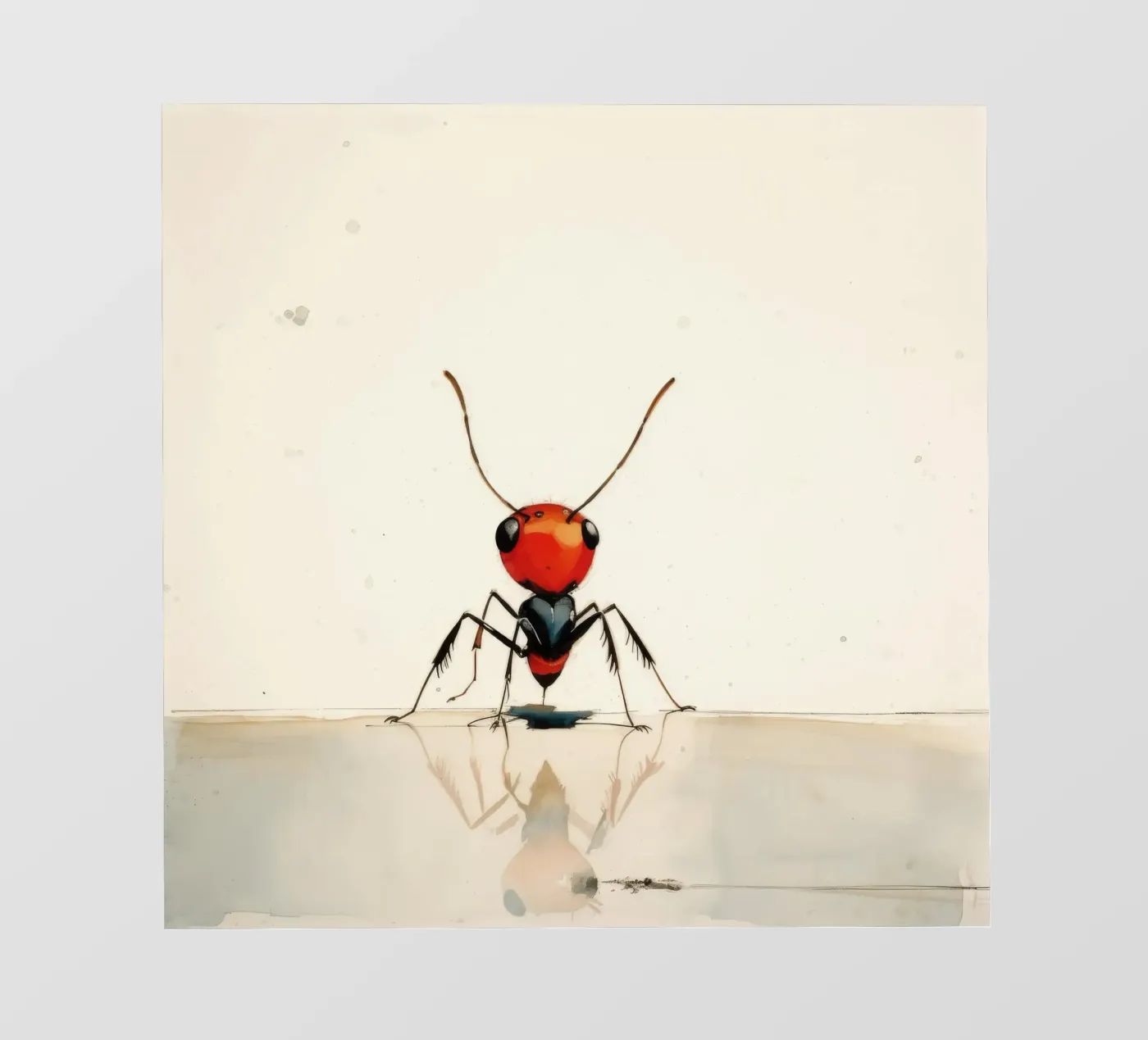 Minimaal Ant fotobehang van Minimal Animal Art