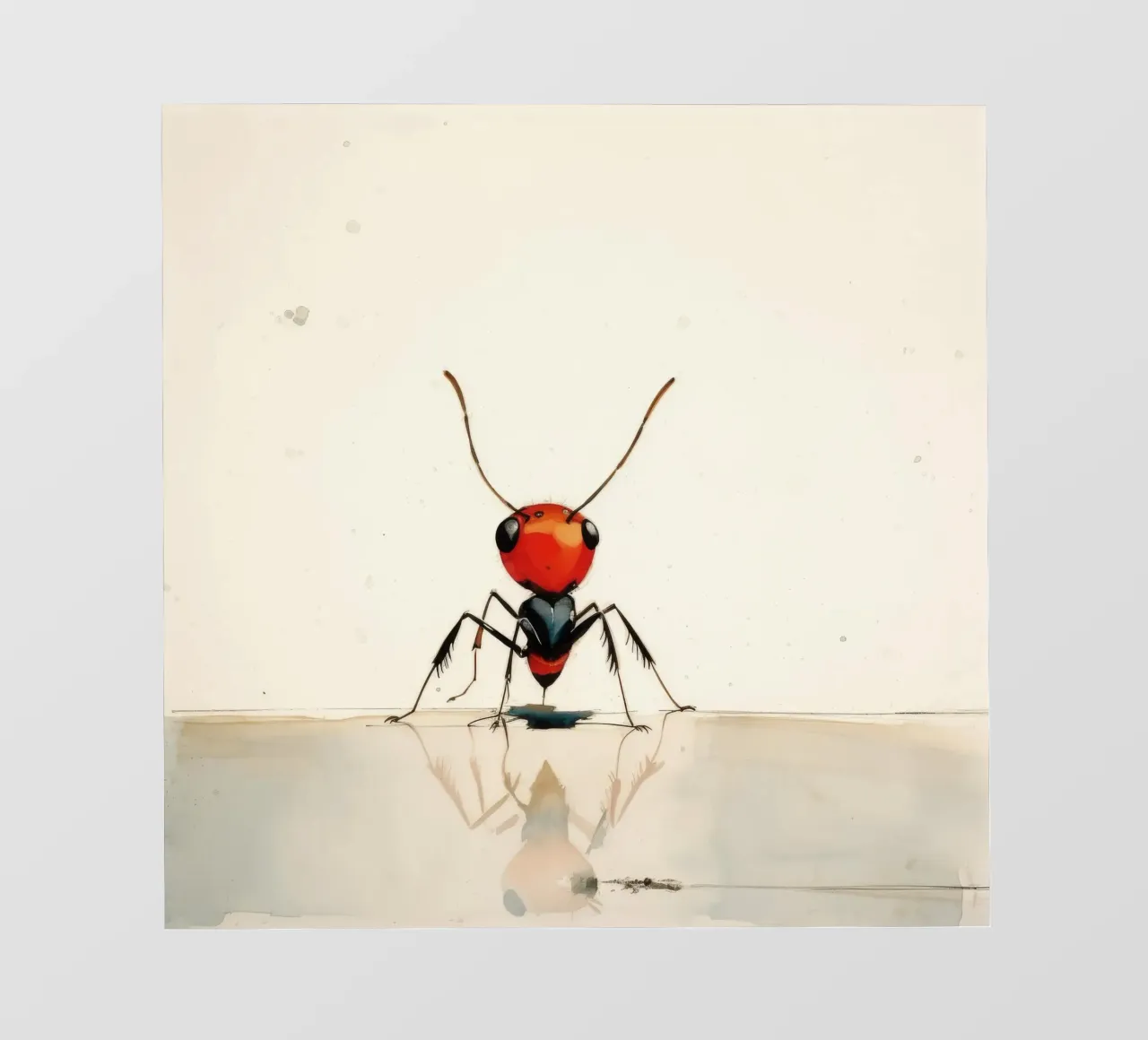 Minimaal Ant fotobehang van Minimal Animal Art