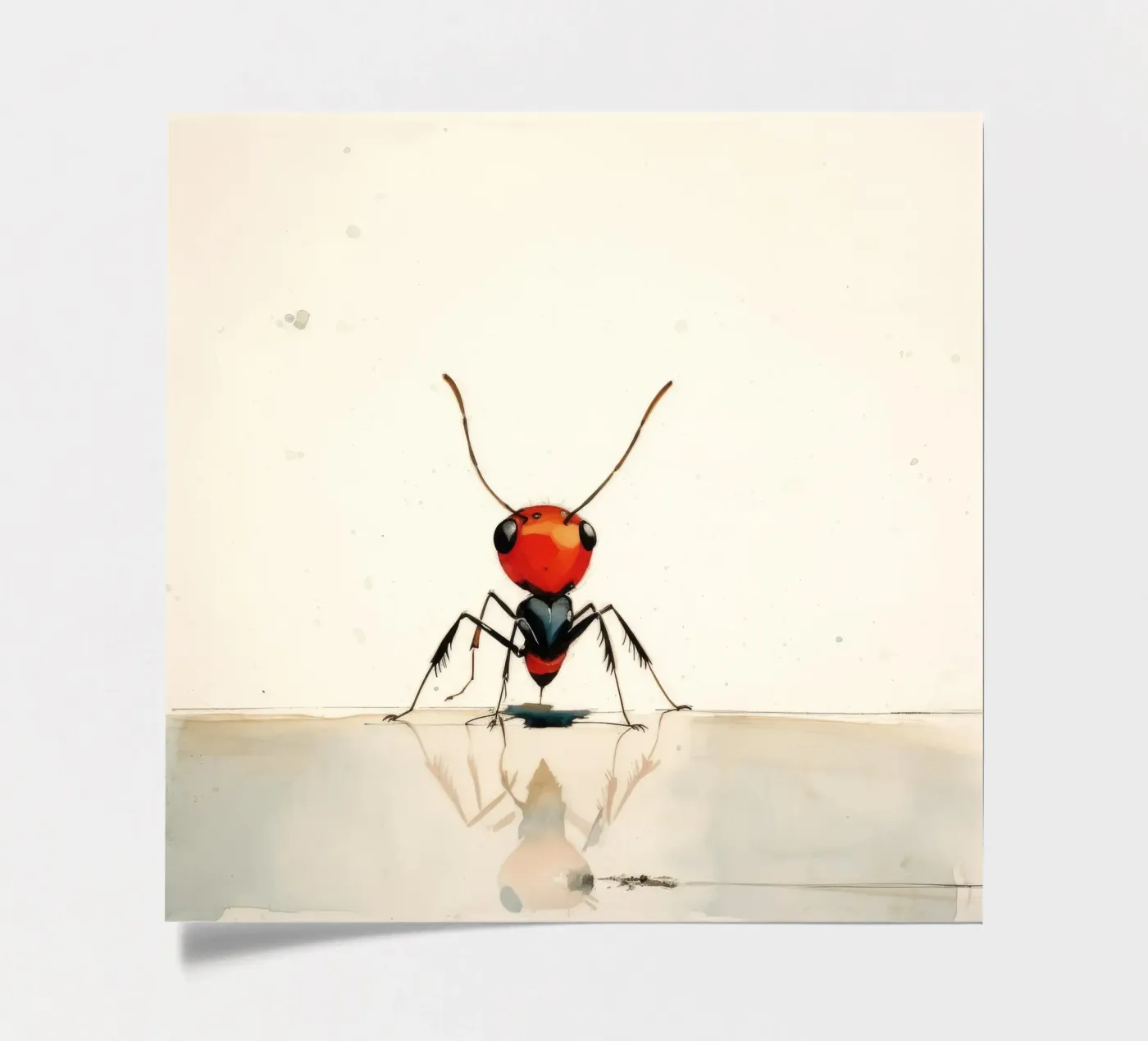 Minimaal Ant stickervel van Minimal Animal Art
