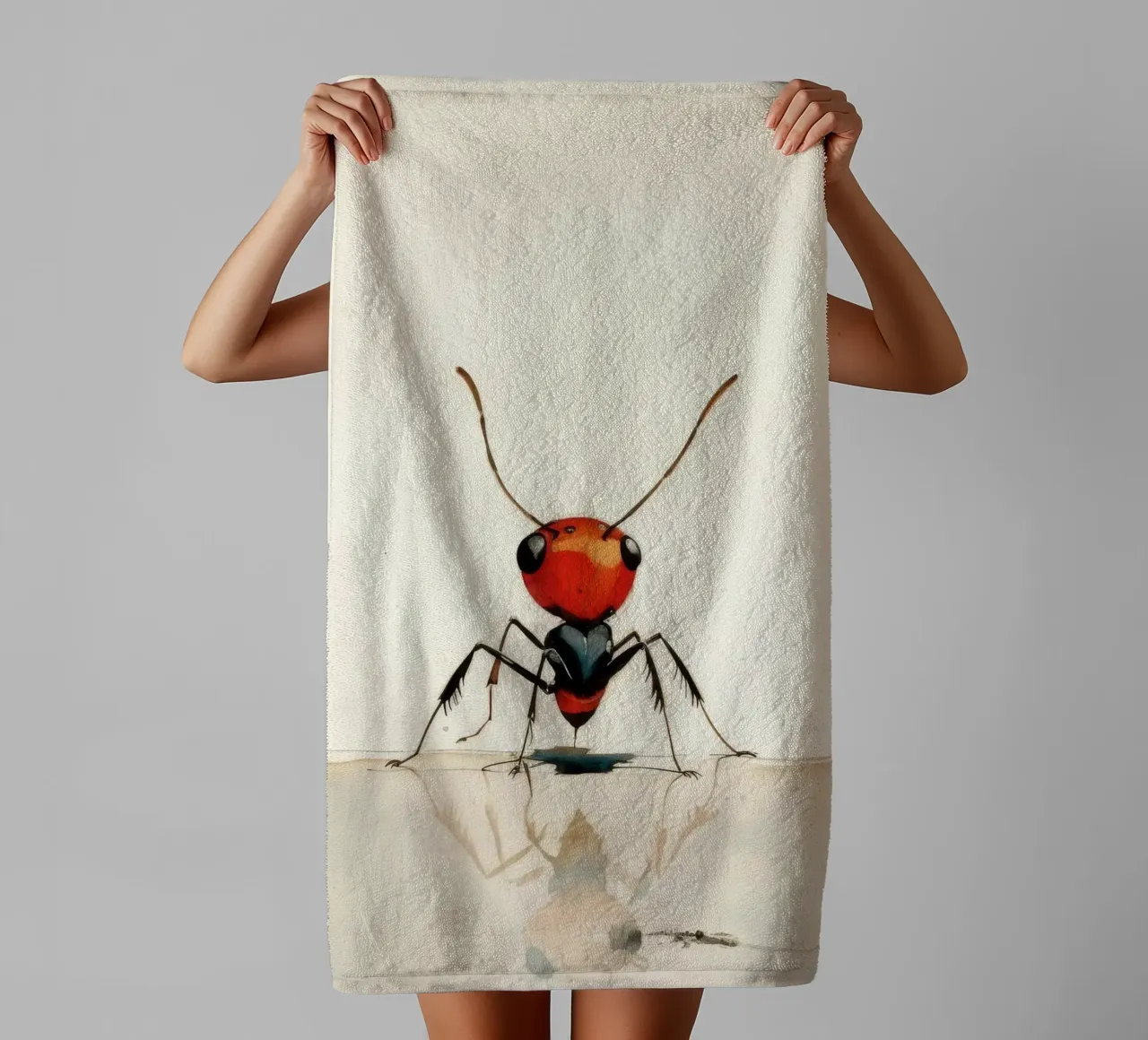 Minimaal Ant badhanddoek van Minimal Animal Art