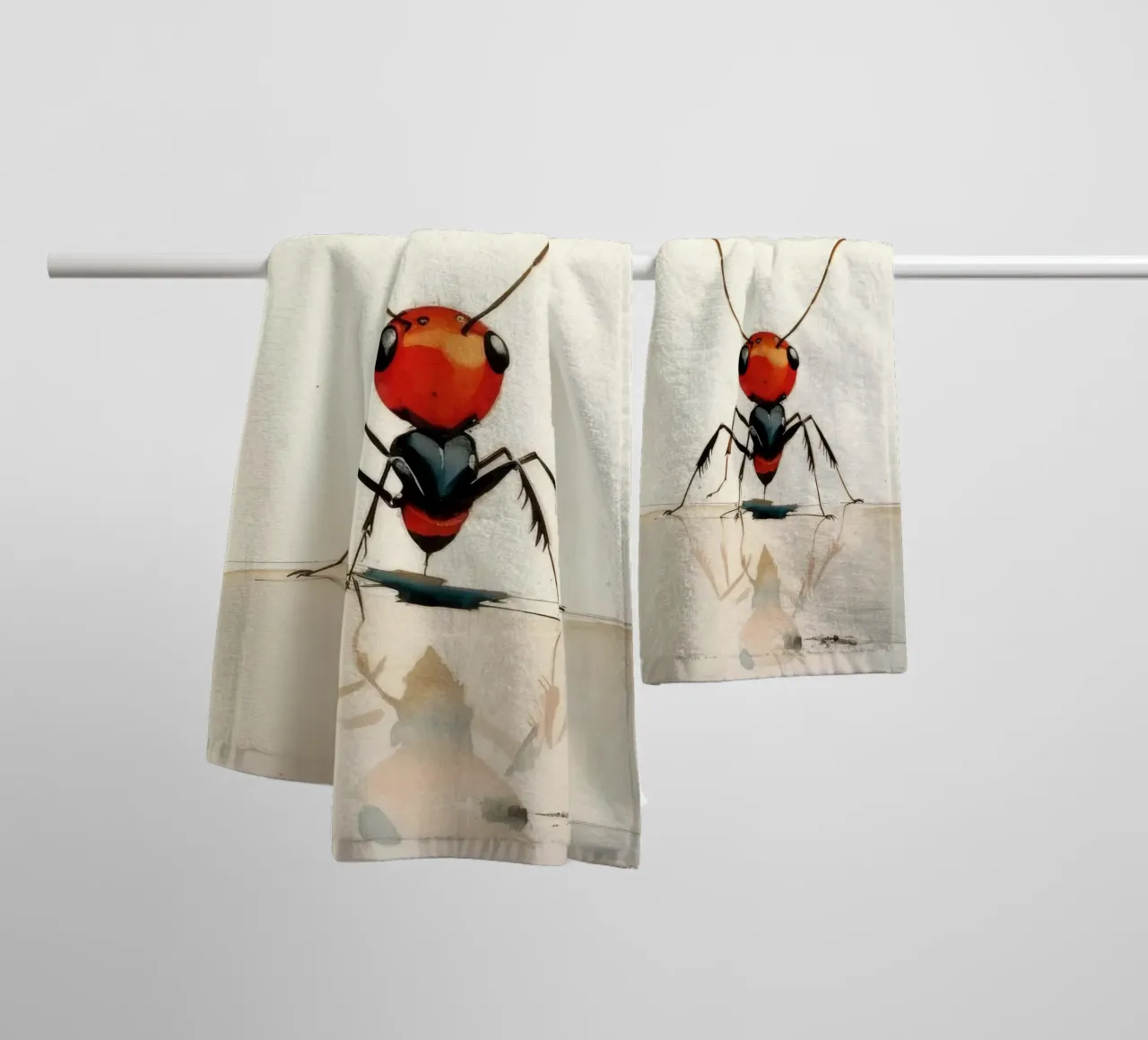 Minimaal Ant badhanddoek van Minimal Animal Art