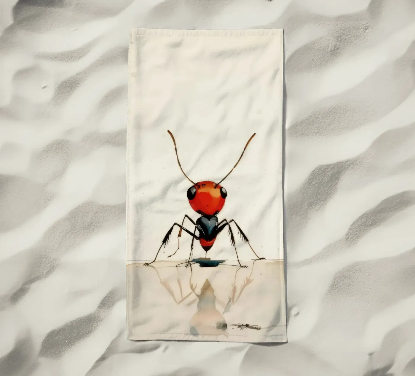 Minimum Ant beach towel by Minimal Animal Art