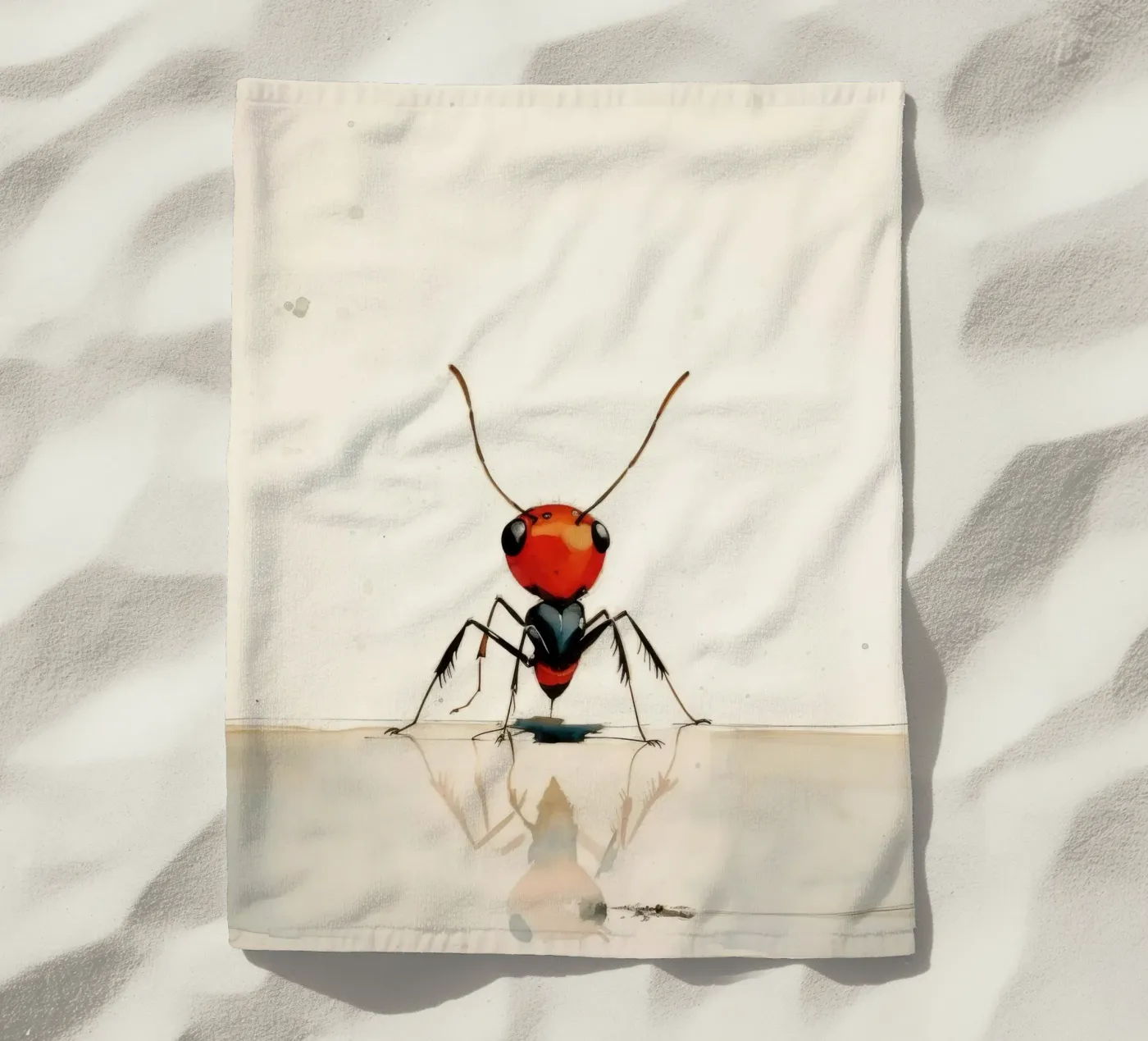 Minimum Ant beach towel by Minimal Animal Art