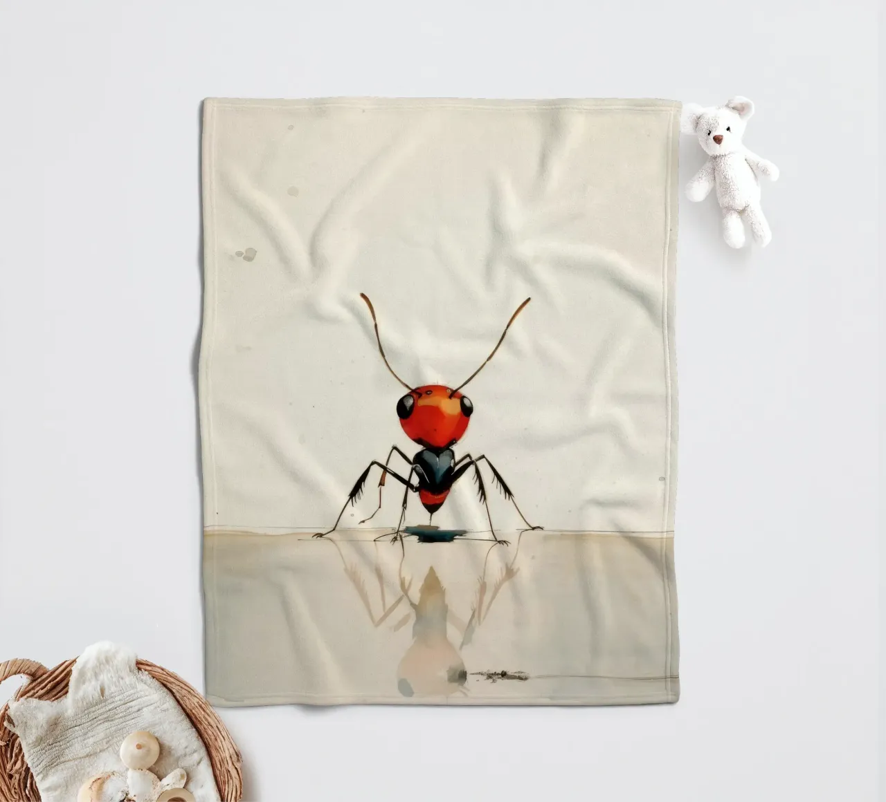 Minimal Ant Fleecedecke von Minimal Animal Art
