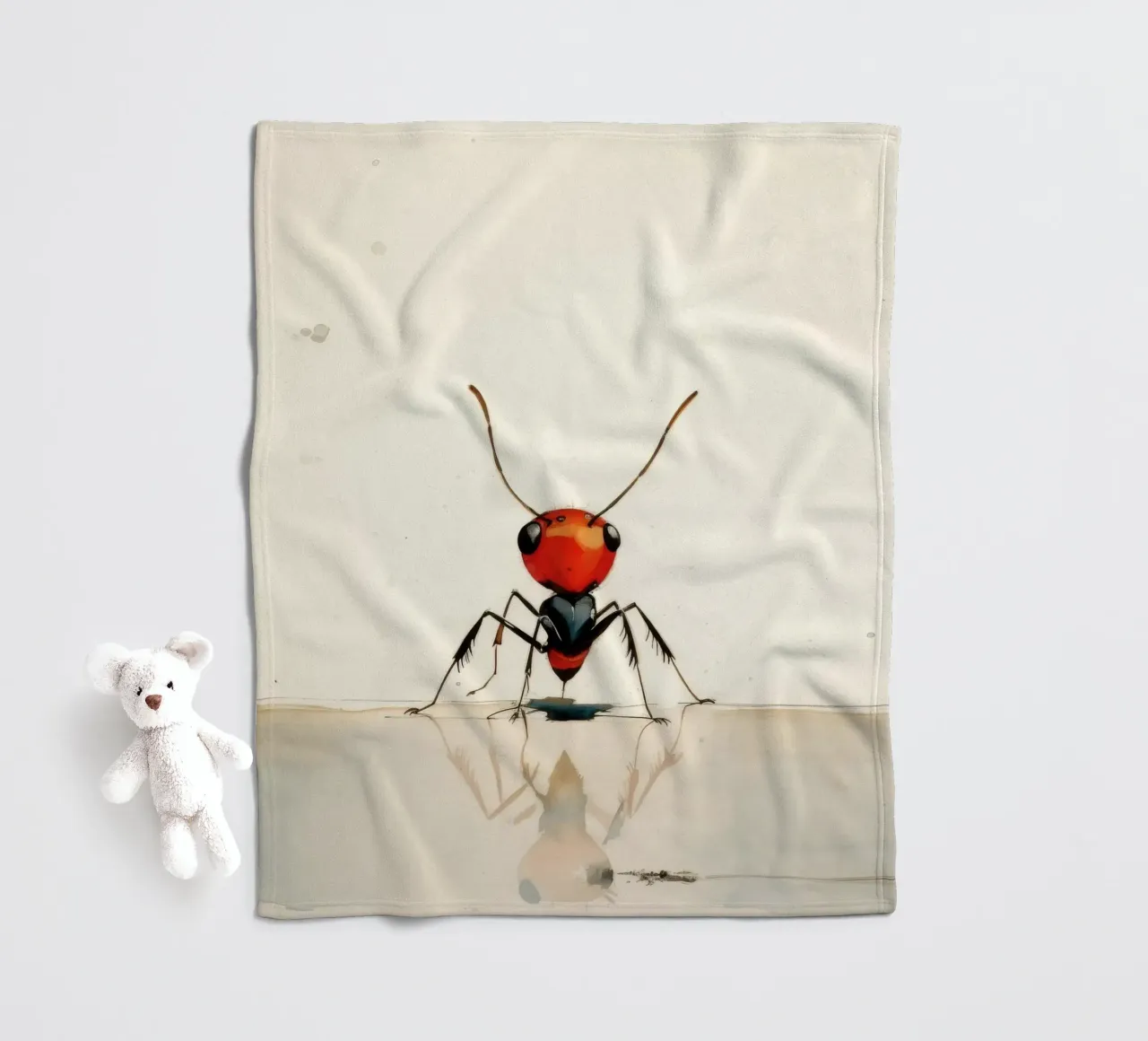 Minimal Ant Fleecedecke von Minimal Animal Art