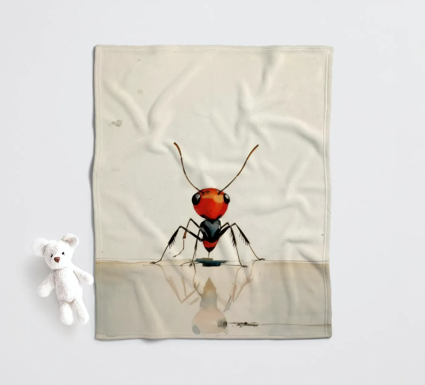 Minimal Ant Fleecedecke von Minimal Animal Art