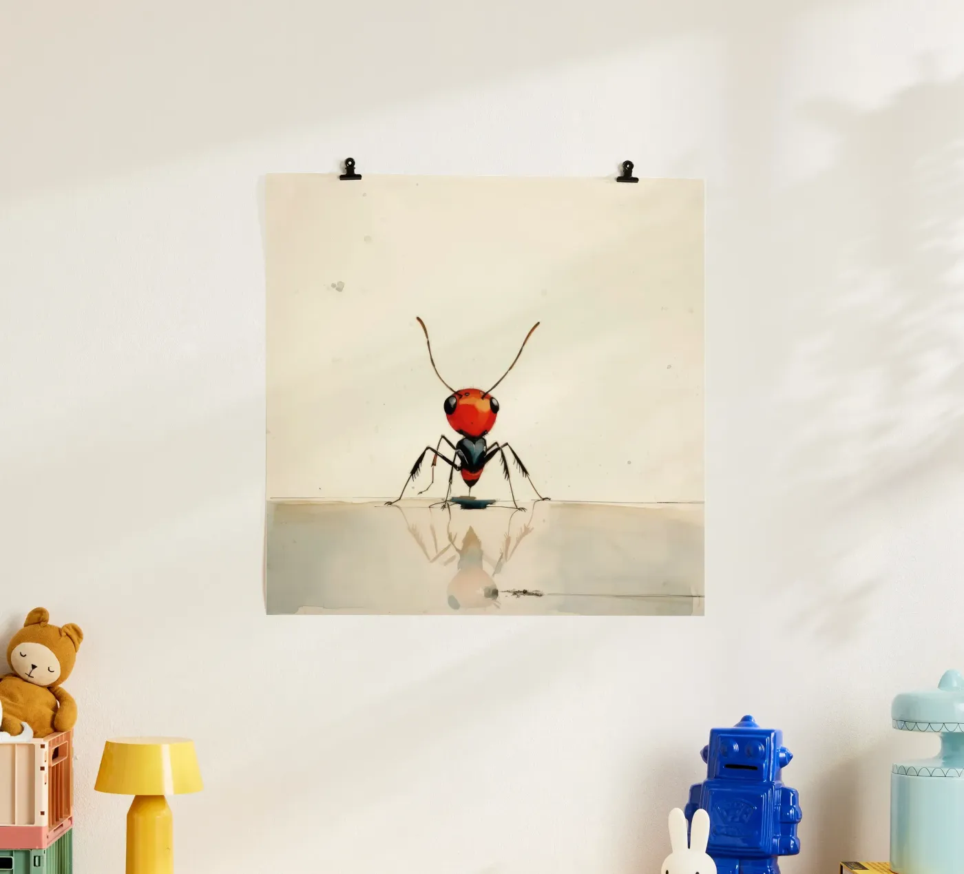 Minimum Ant poster by Minimal Animal Art