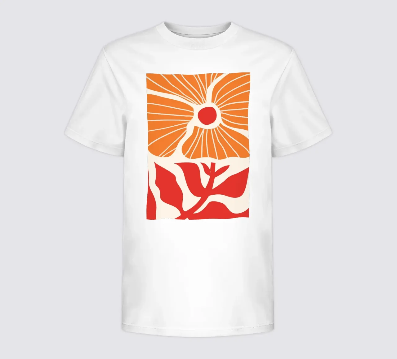 Abstract Poppies | Modern Orange & Red Art Print t-shirt bambini da PrintCessStudio