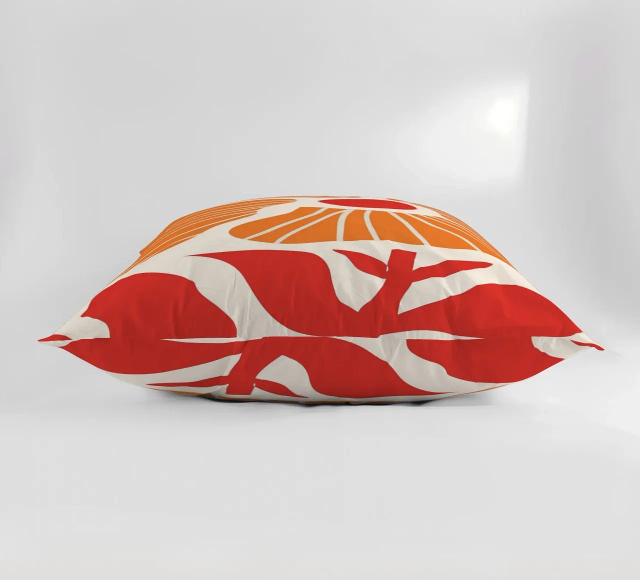Abstract Poppies | Modern Orange & Red Art Print cuscino da PrintCessStudio
