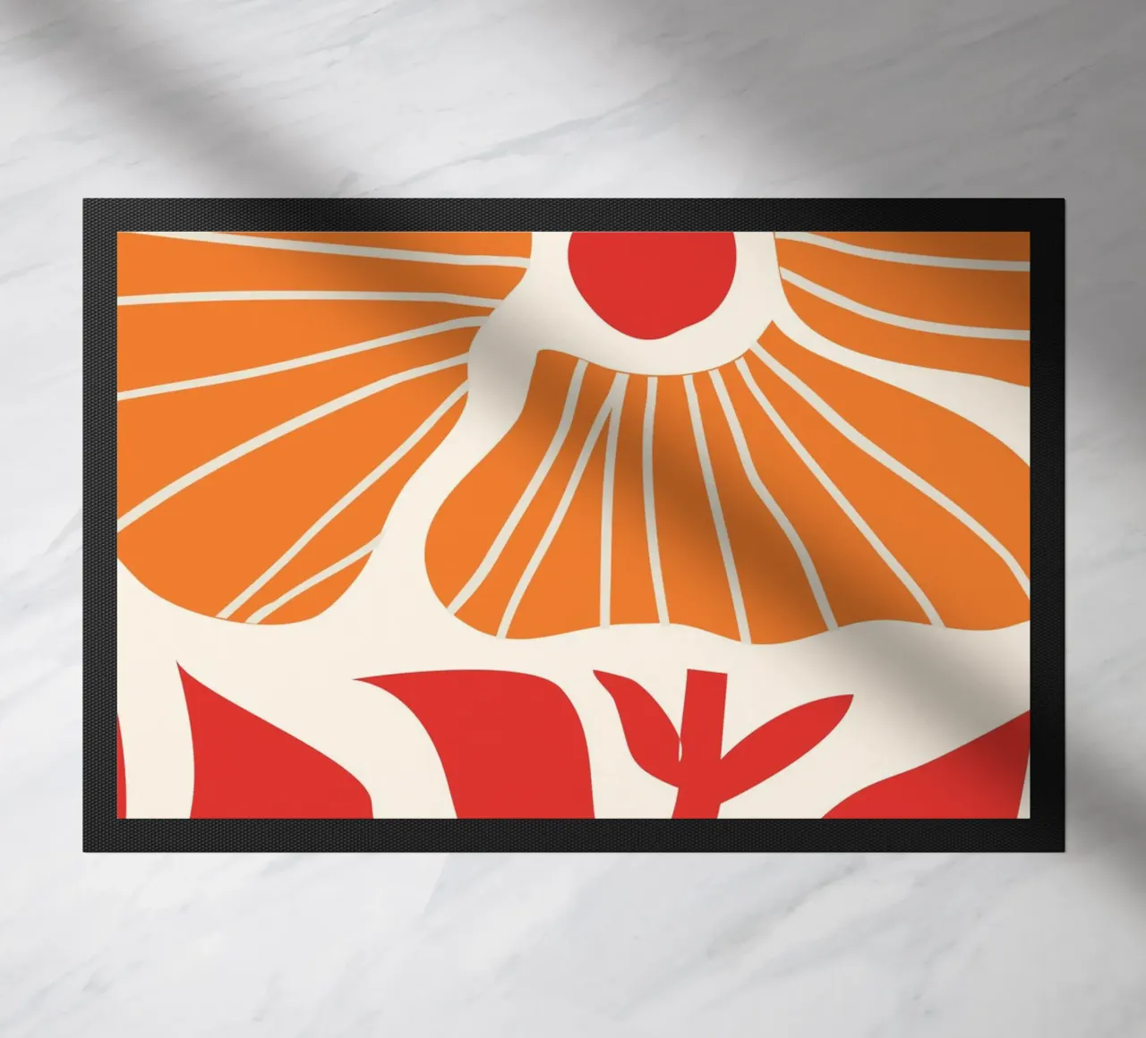 Abstract Poppies | Modern Orange & Red Art Print zerbino da PrintCessStudio