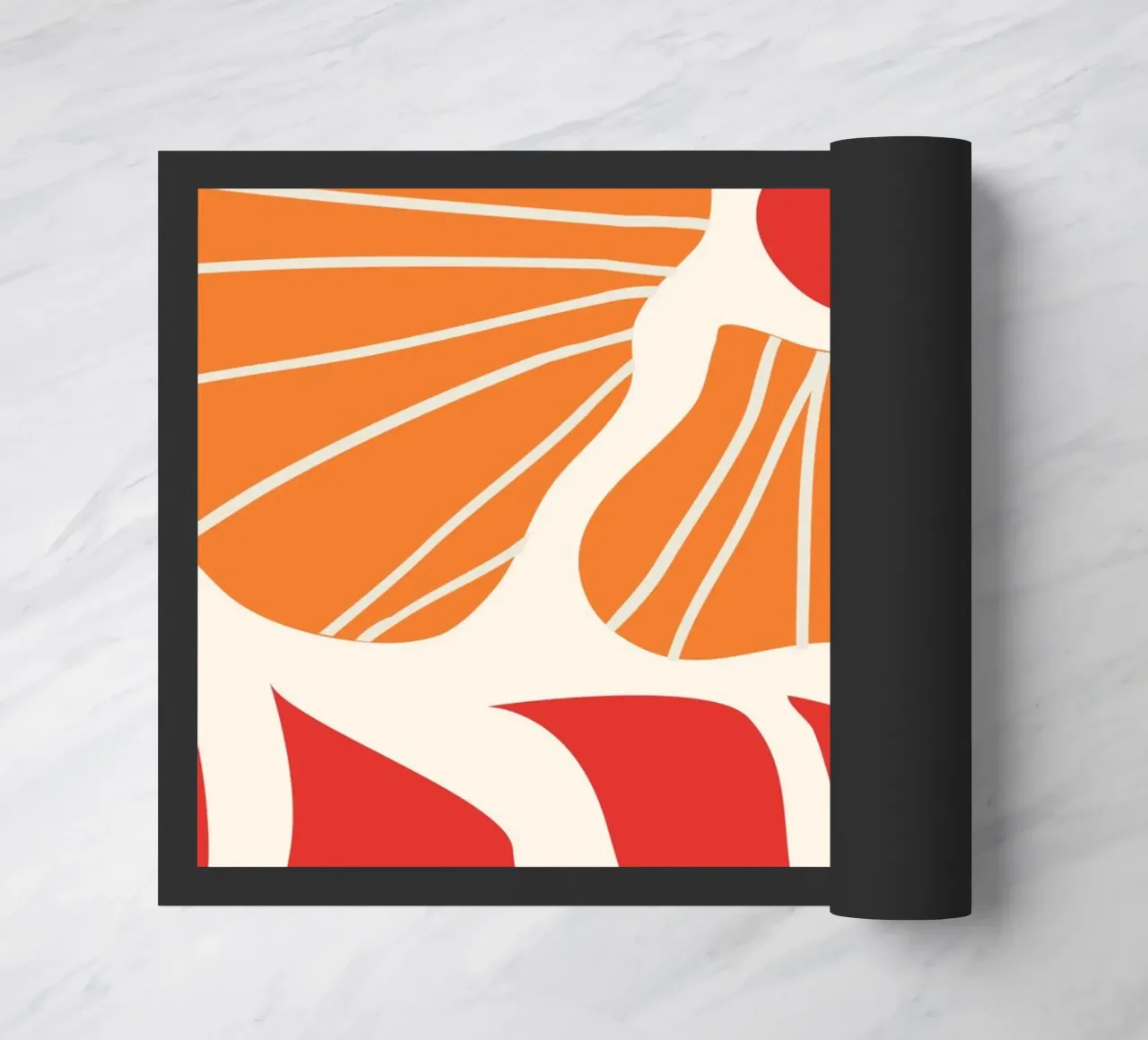 Abstract Poppies | Modern Orange & Red Art Print zerbino da PrintCessStudio