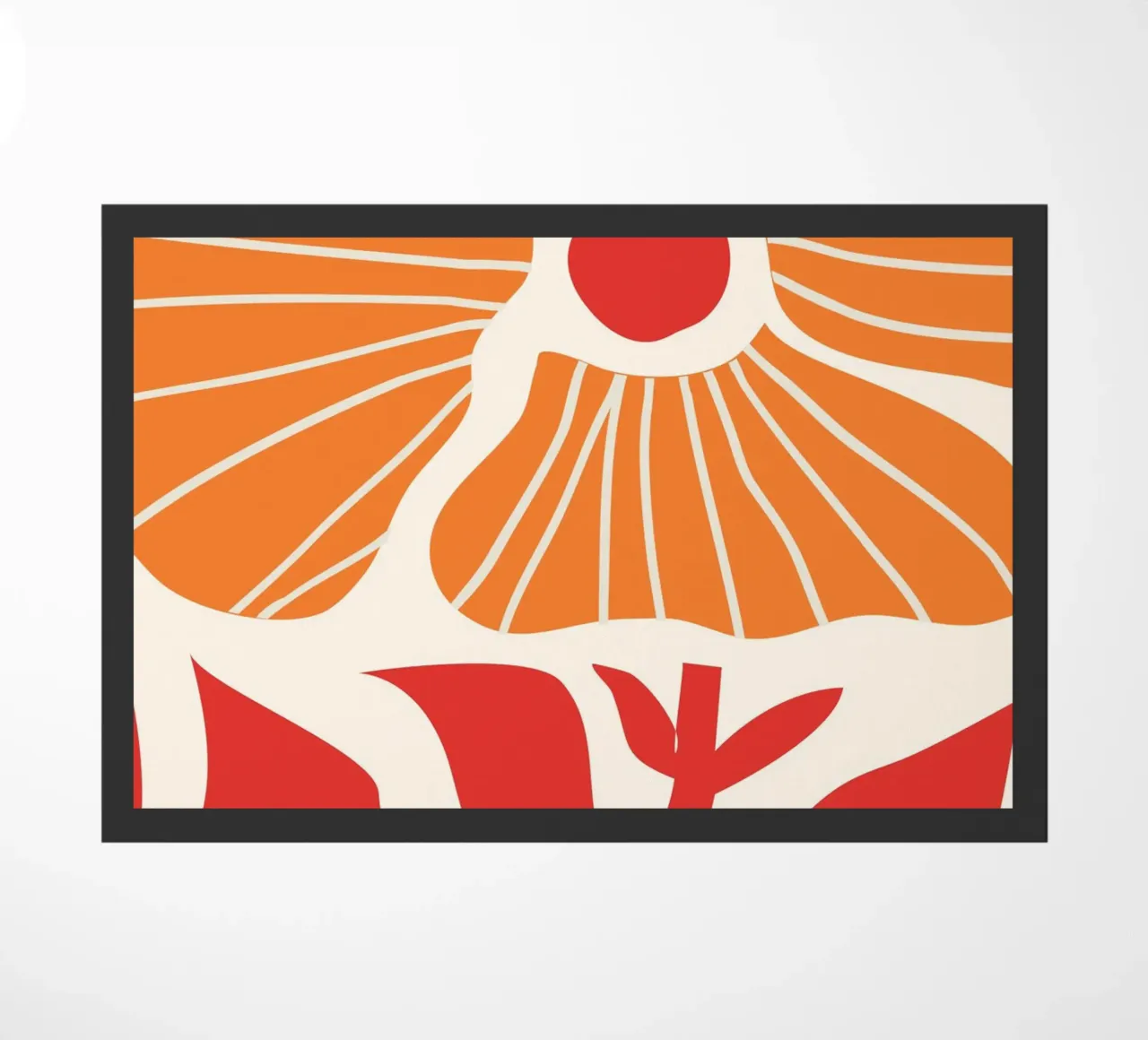 Abstract Poppies | Modern Orange & Red Art Print zerbino da PrintCessStudio