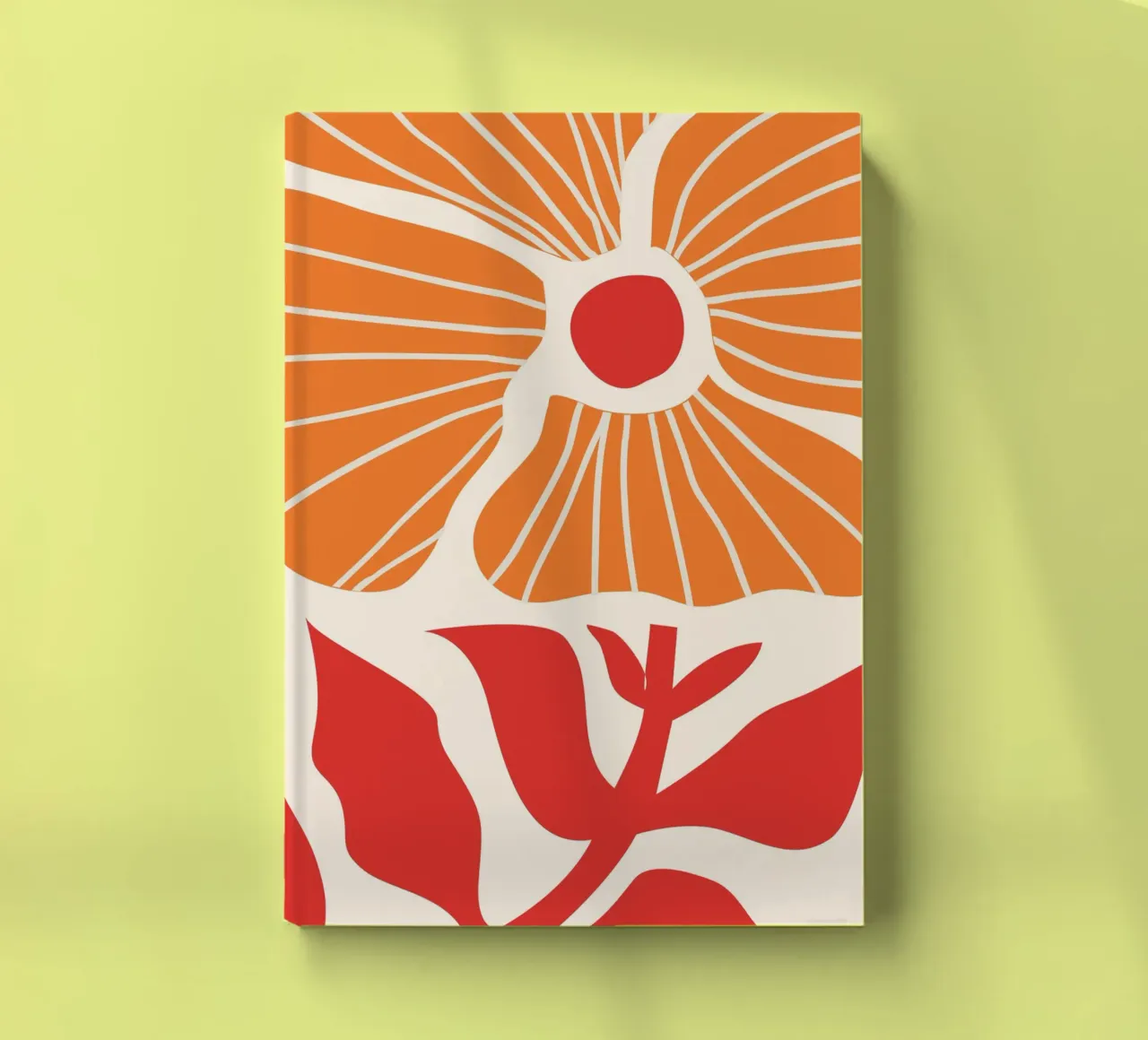 Abstract Poppies | Modern Orange & Red Art Print diario da PrintCessStudio
