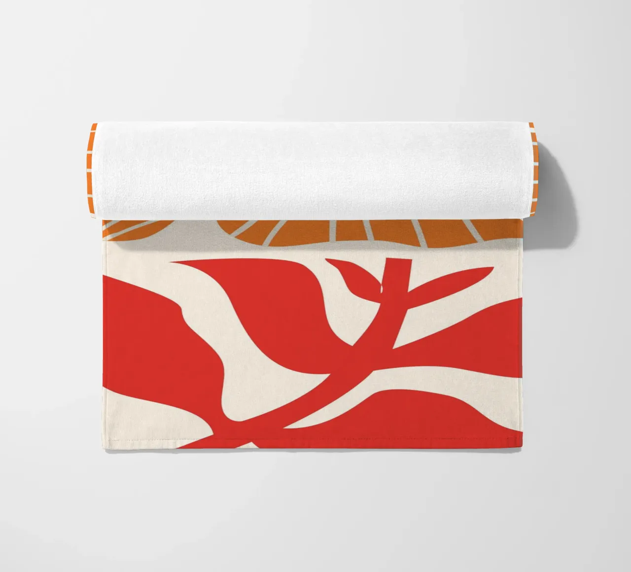 Abstract Poppies | Modern Orange & Red Art Print telo mare da PrintCessStudio