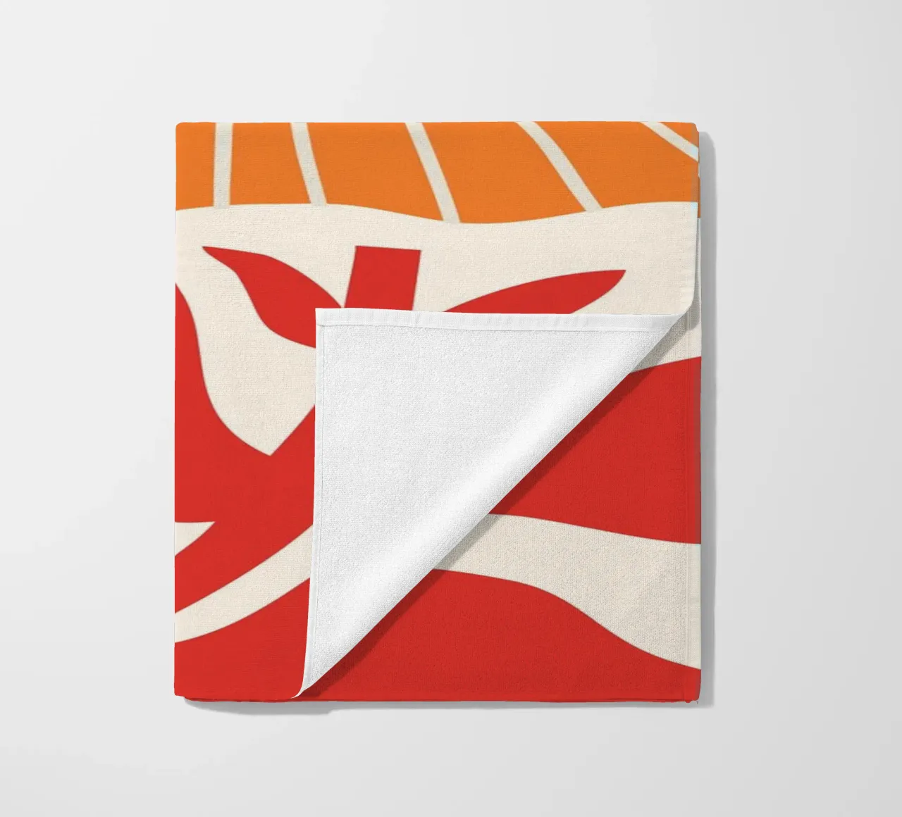 Abstract Poppies | Modern Orange & Red Art Print telo mare da PrintCessStudio