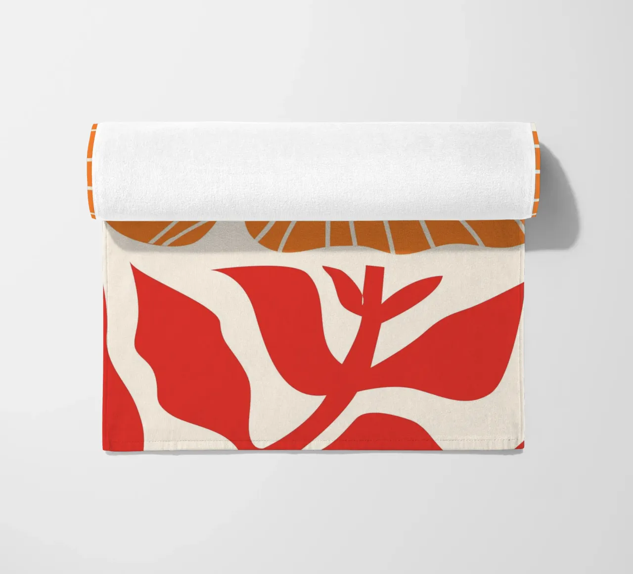 Abstract Poppies | Modern Orange & Red Art Print telo mare da PrintCessStudio