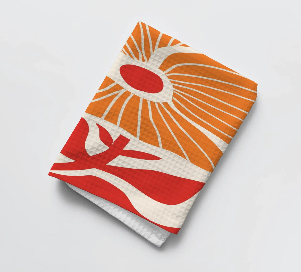 Abstract Poppies | Modern Orange & Red Art Print canovaccio da cucina da PrintCessStudio