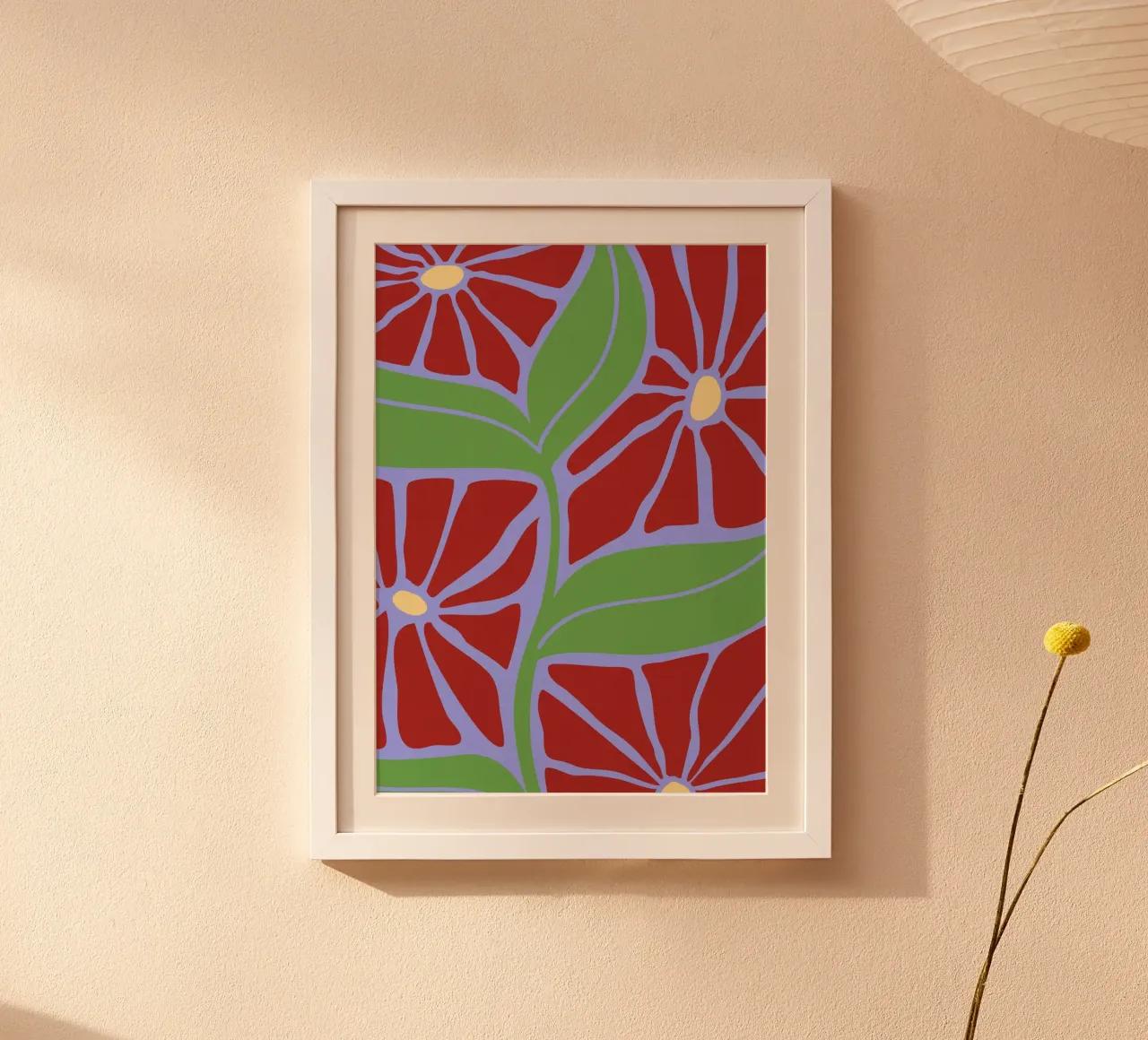 Purple Dreams | Abstract Floral Art Print with Green Touch carta hahnemühle da PrintCessStudio