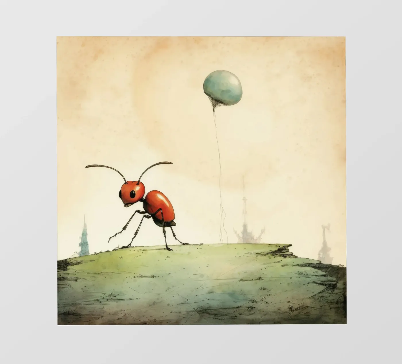 Minimaal Ant backlit folie van Minimal Animal Art