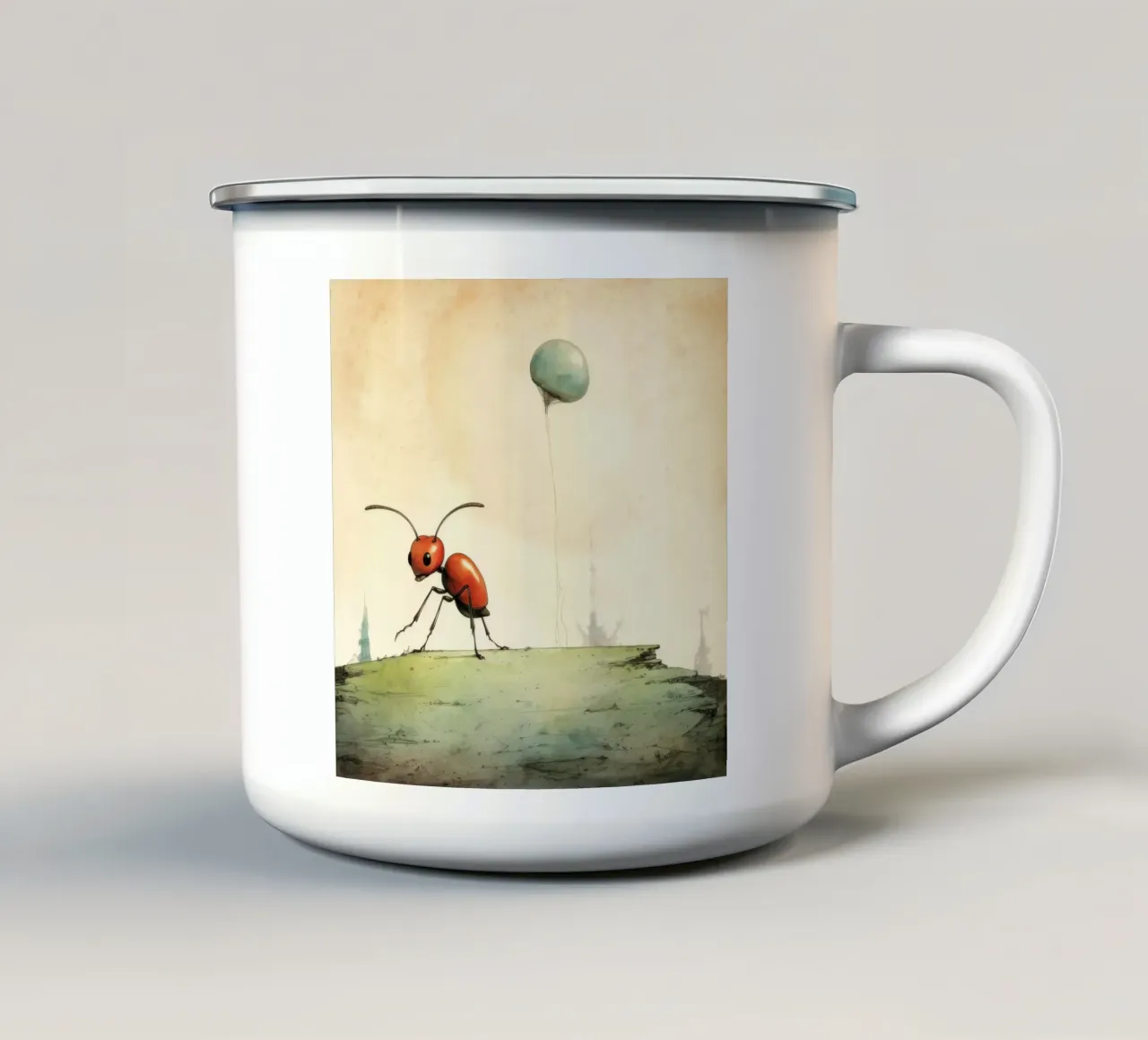 Hormiga mínima 4 taza de esmalte de Minimal Animal Art