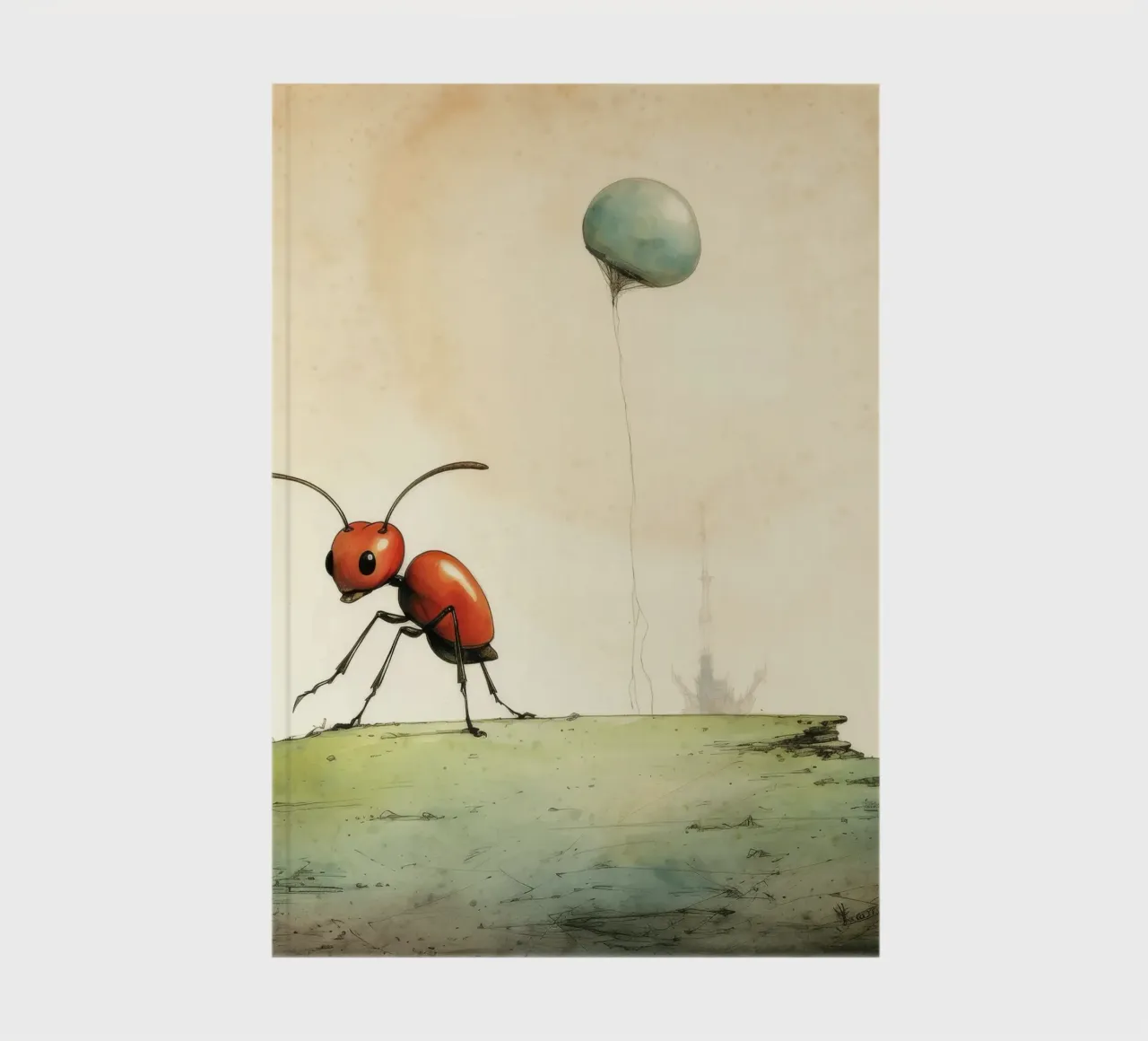 Minimal Ant 4 notebook by Minimal Animal Art