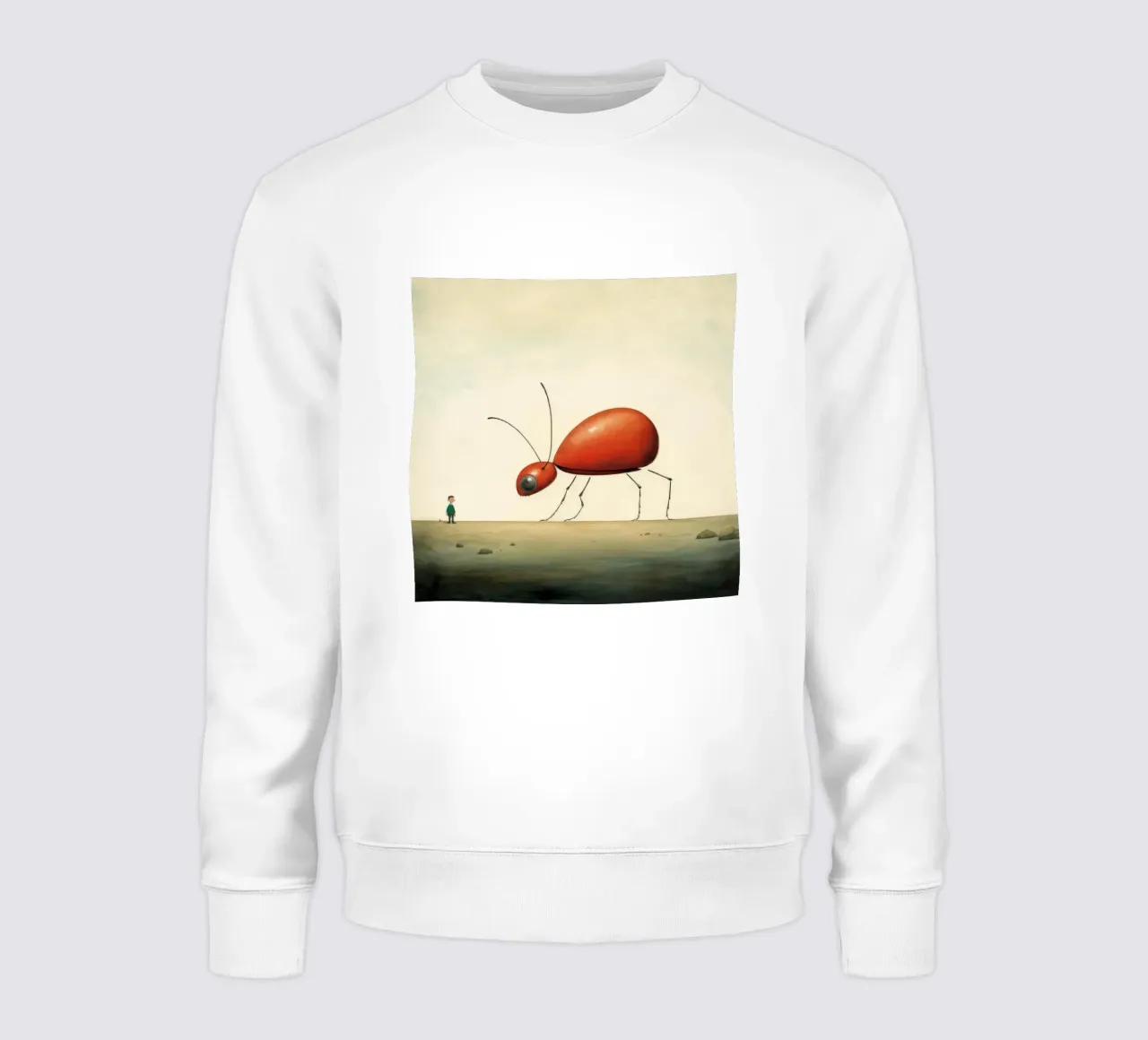 Hormiga mínima 1 sudadera de Minimal Animal Art