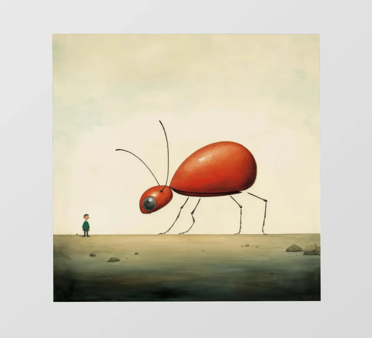 Minimaal Ant fotobehang van Minimal Animal Art