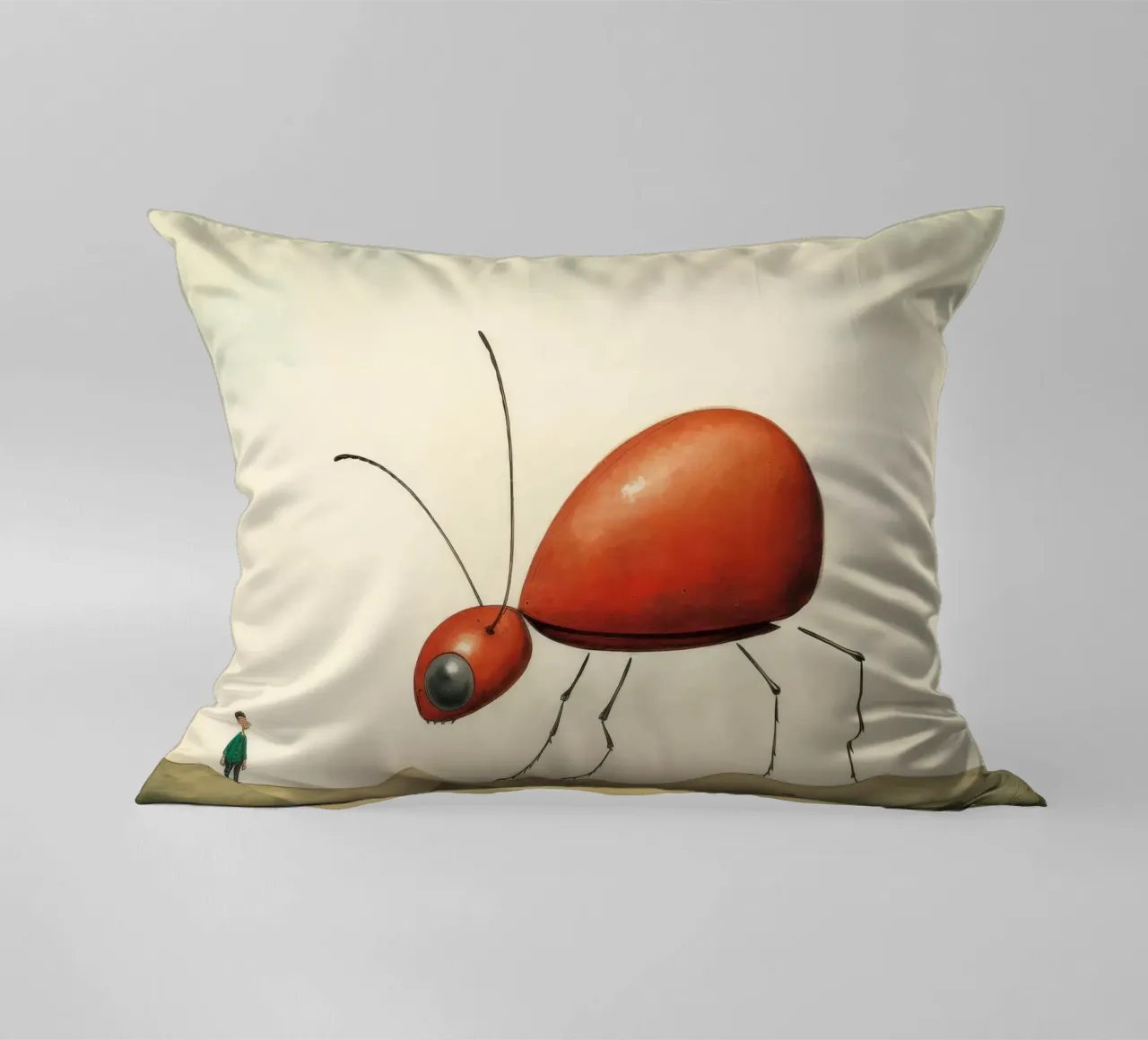 Minimum Ant 1 decorative cushion by Minimal Animal Art
