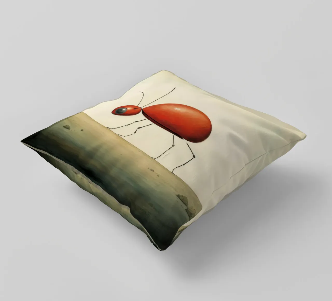 Minimum Ant 1 decorative cushion by Minimal Animal Art