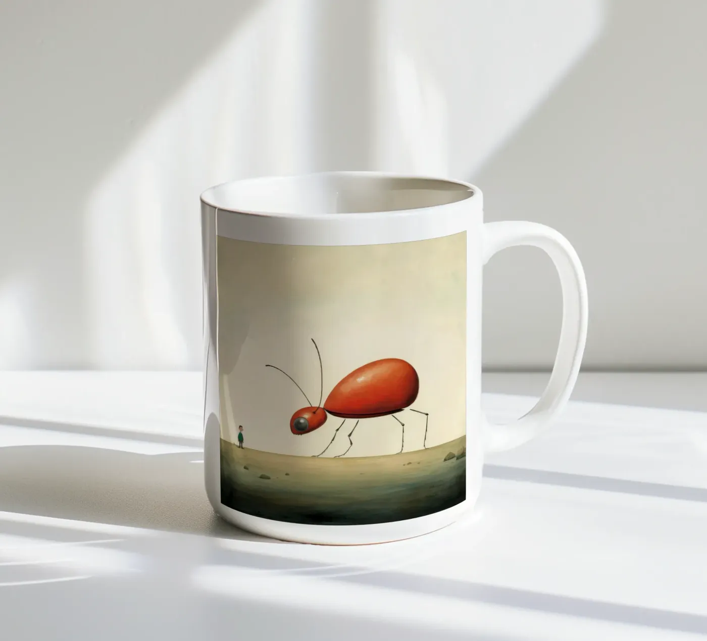 Minimum Ant ceramic mug by Minimal Animal Art