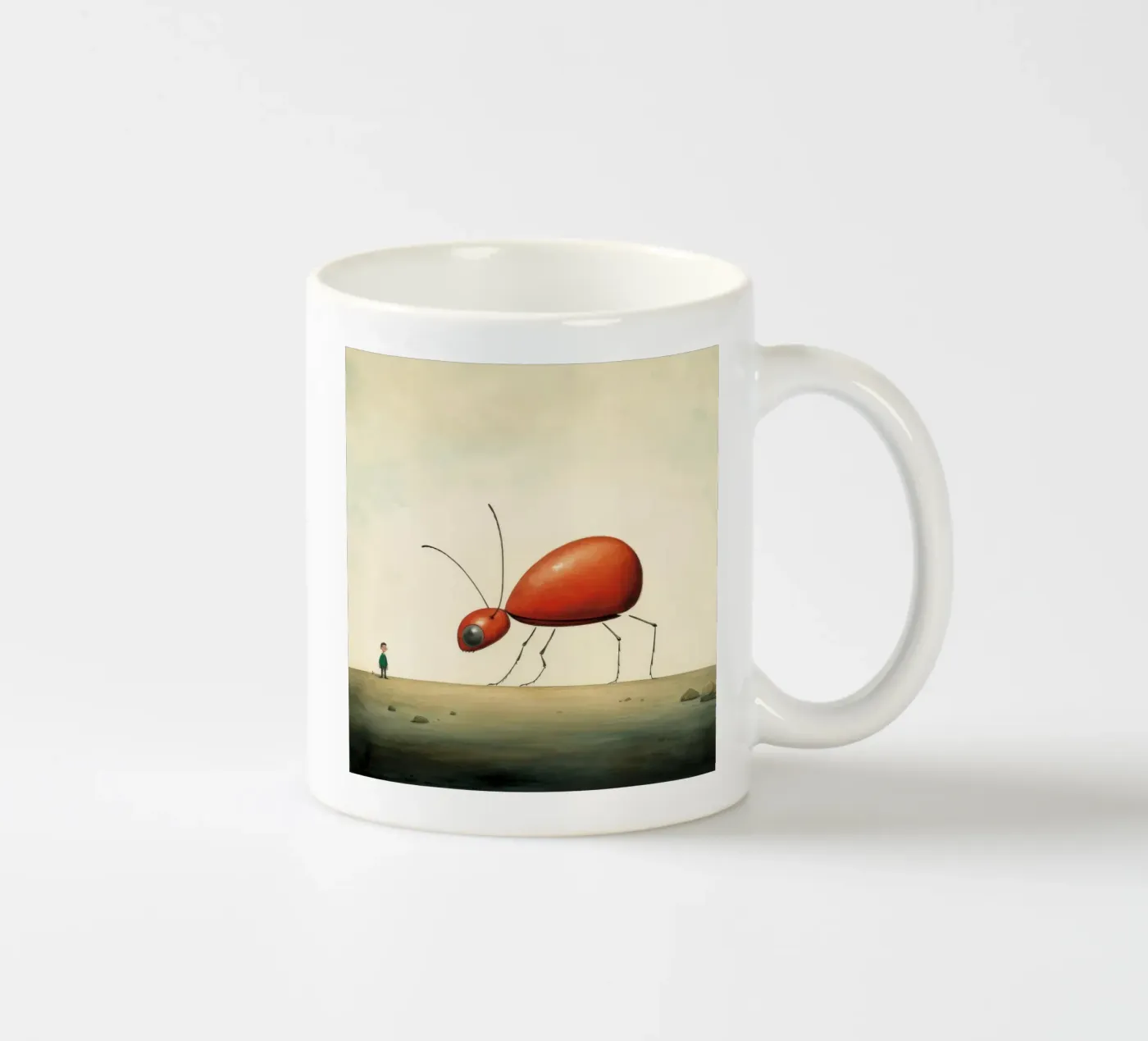 Minimum Ant ceramic mug by Minimal Animal Art
