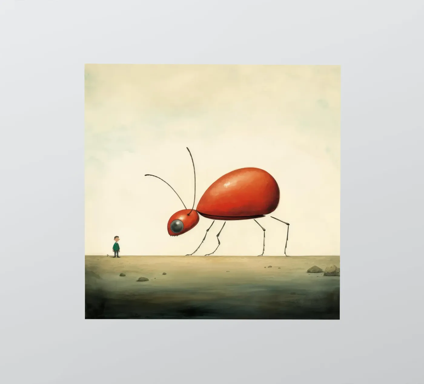 Minimum Ant sticker by Minimal Animal Art