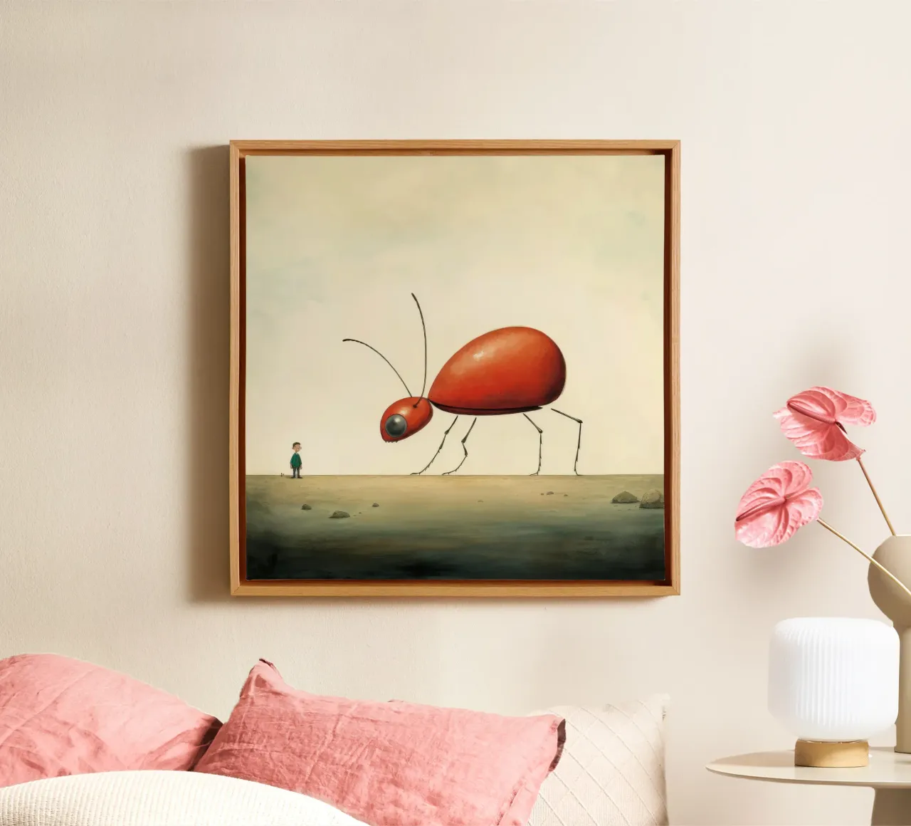 Minimum Ant 1 canvas by Minimal Animal Art