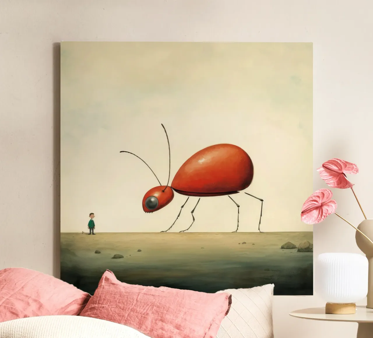 Minimum Ant canvas by Minimal Animal Art