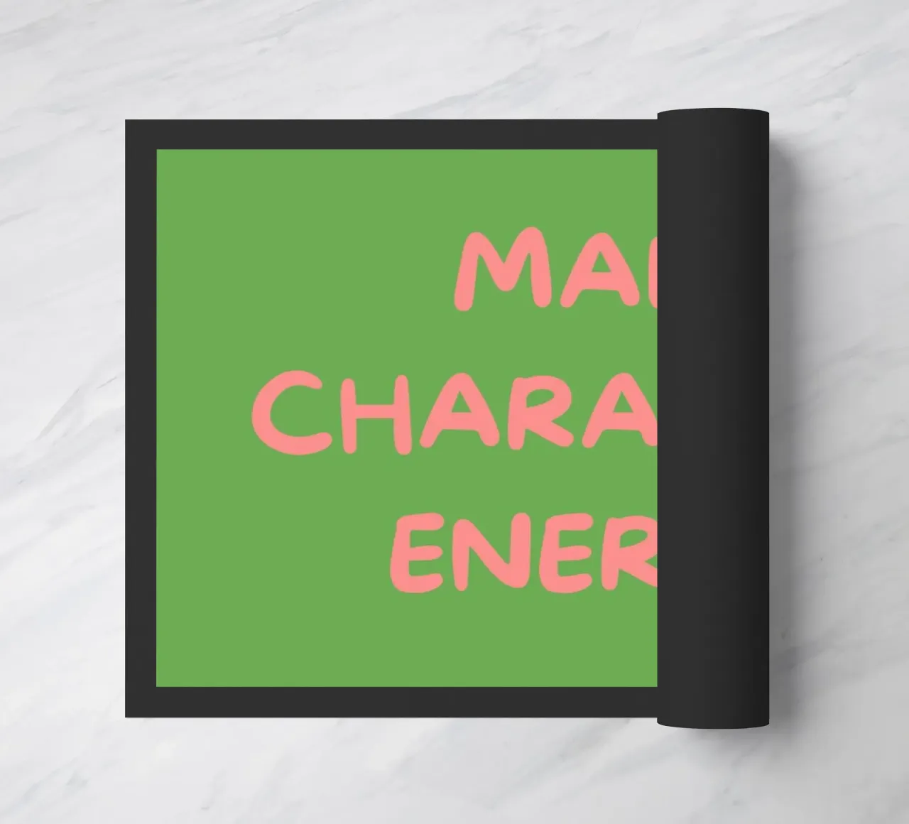 Main Character Energy | Pink & Green Typography Art Print zerbino da PrintCessStudio
