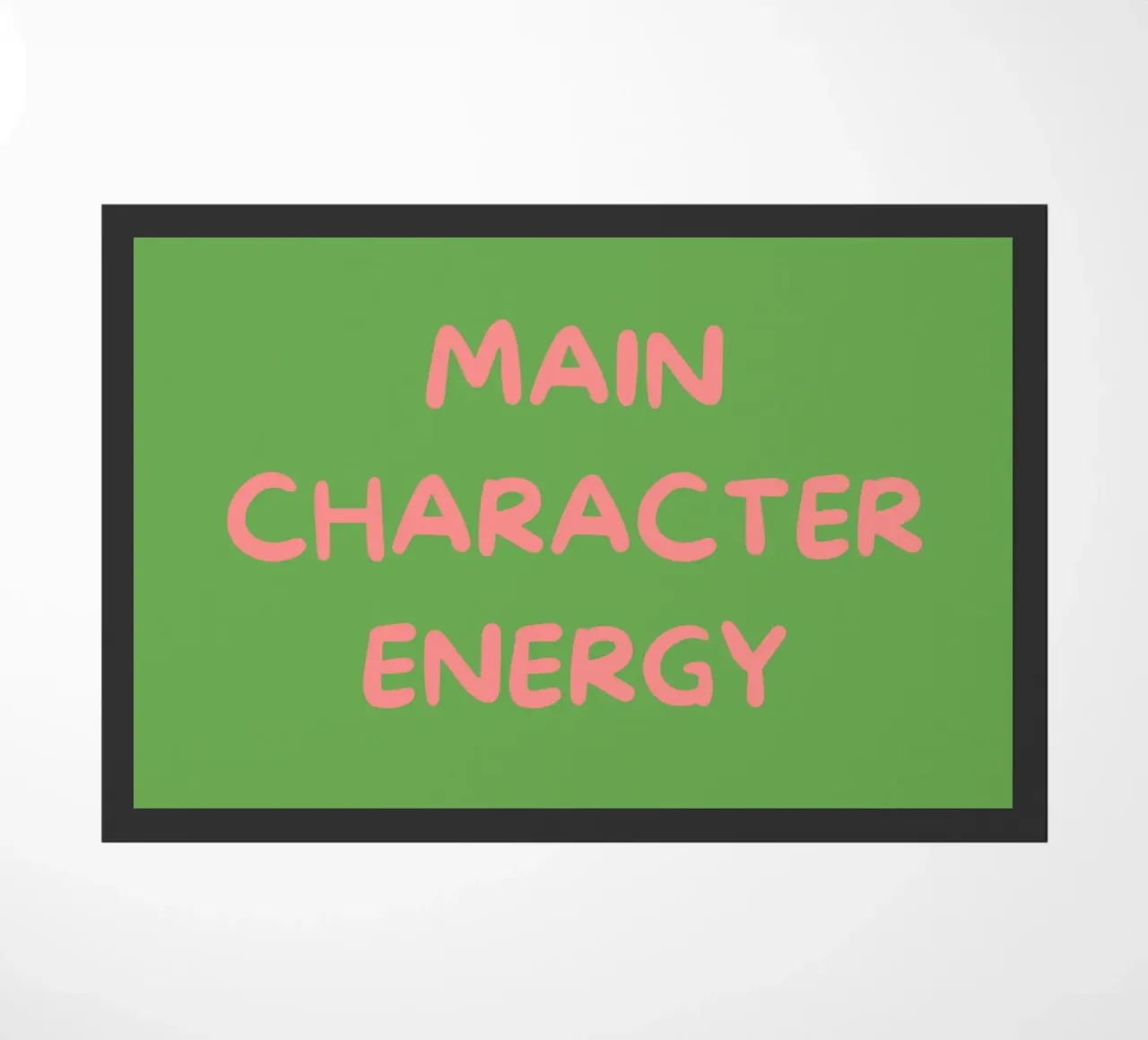 Main Character Energy | Pink & Green Typography Art Print zerbino da PrintCessStudio